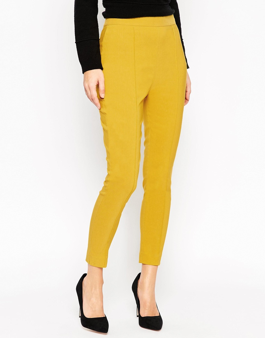 mustard skinny trousers
