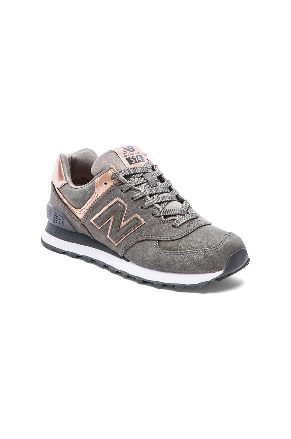 New Balance 574 Precious Metals Collection Sneaker in Silver (Metallic) |  Lyst