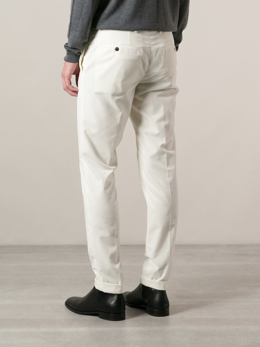 white cord trousers