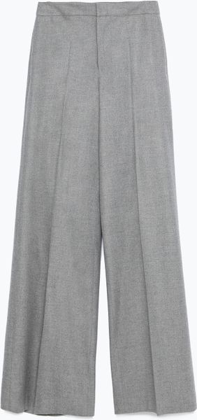 Zara Wide Leg Trousers Wide Leg Trousers in Gray (Dark grey)