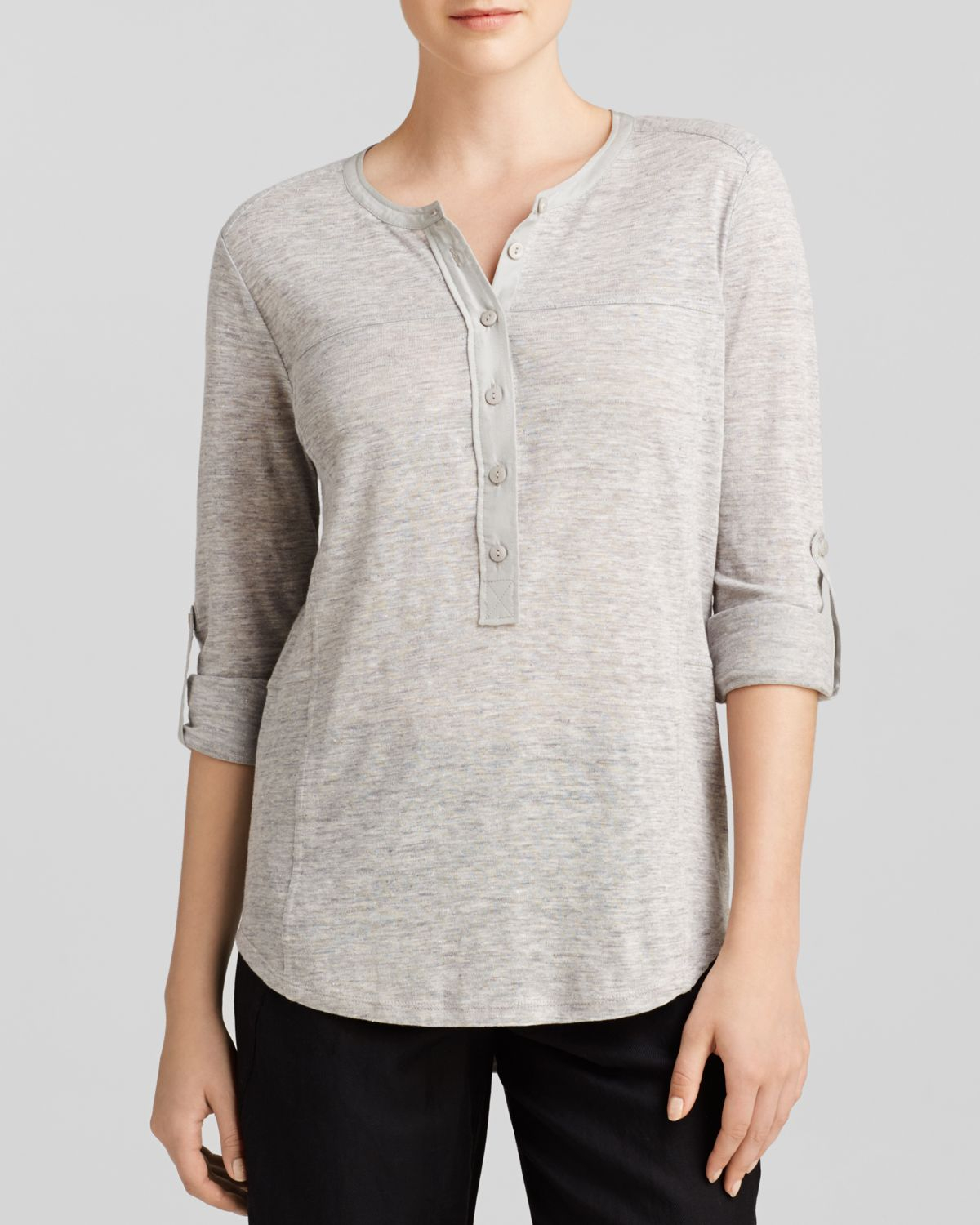 eileen fisher handkerchief linen top