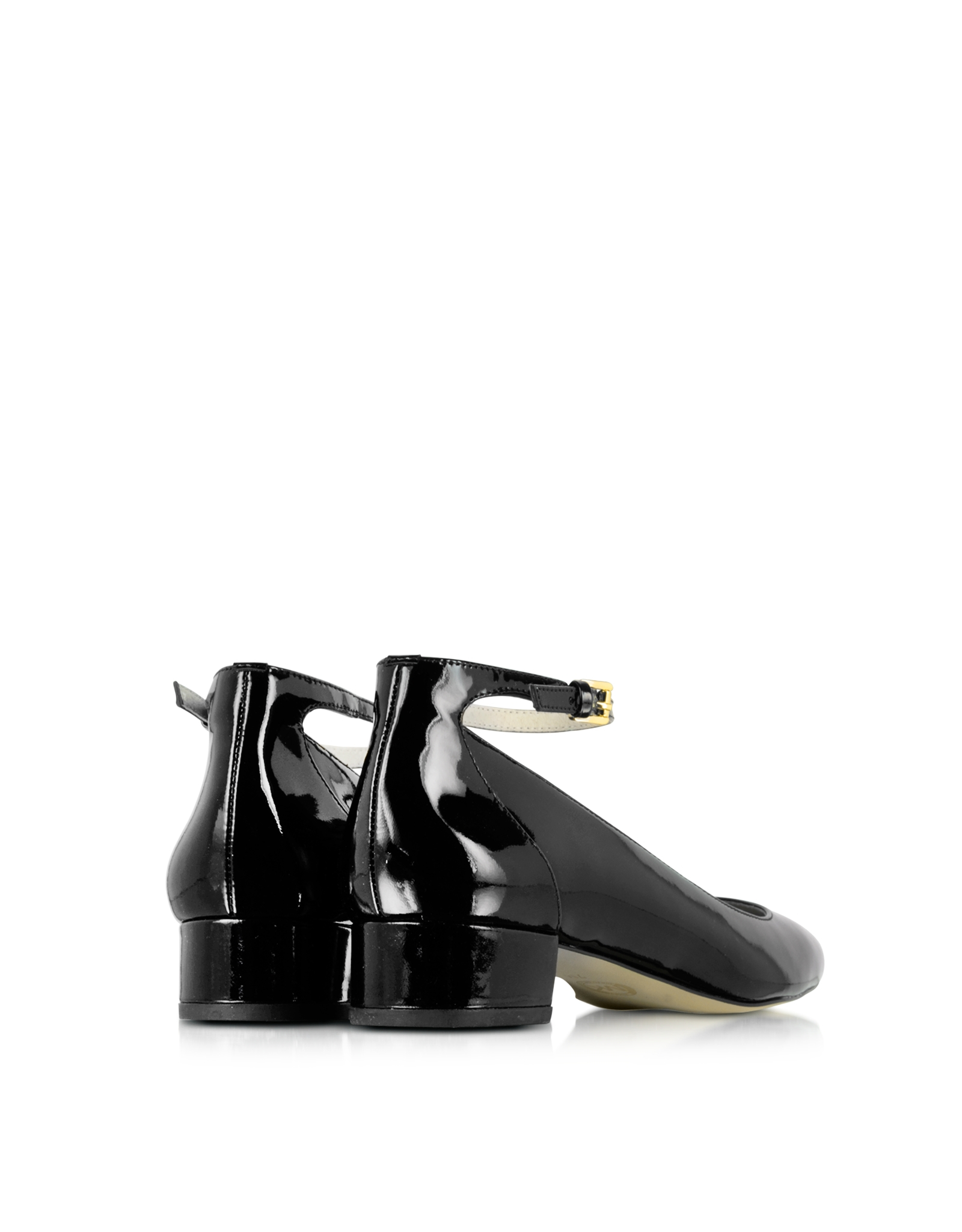 black patent shoes with strap