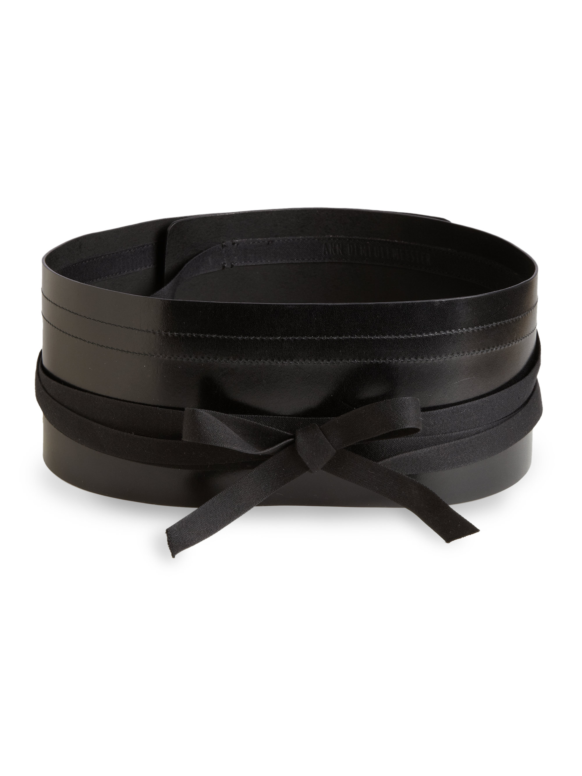 Lyst Ann Demeulemeester Kenya Wide Leather Belt in Black
