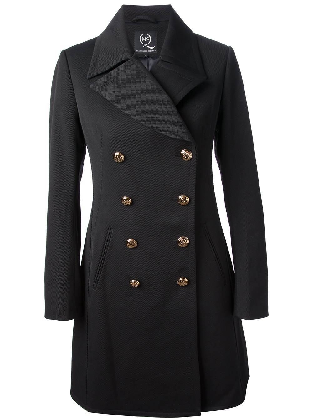 Lyst - Mcq Double Breasted Coat in Black