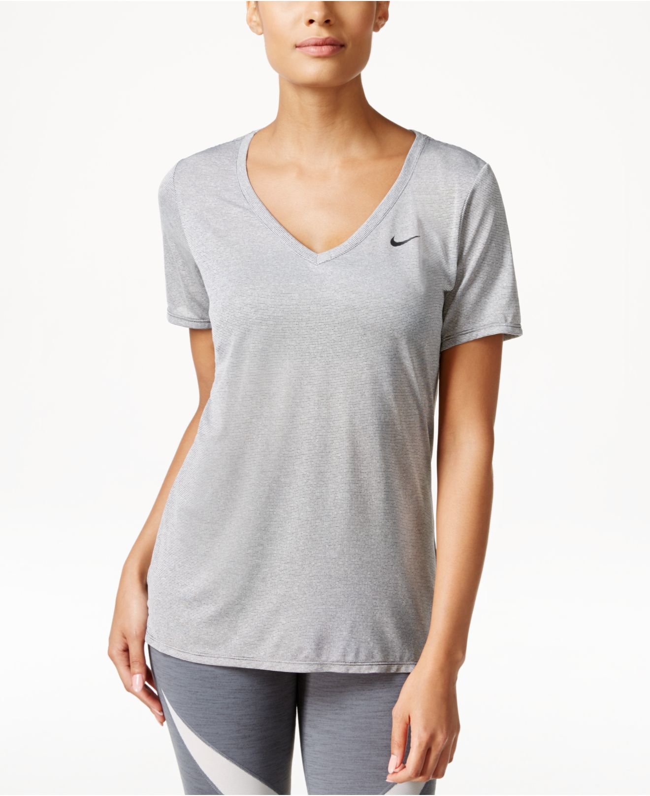 Nike Legend Veneer V-neck Dri-fit T-shirt in Blue | Lyst