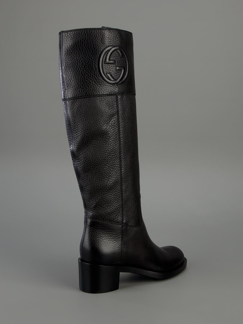 Lyst Gucci Riding Boot. in Black
