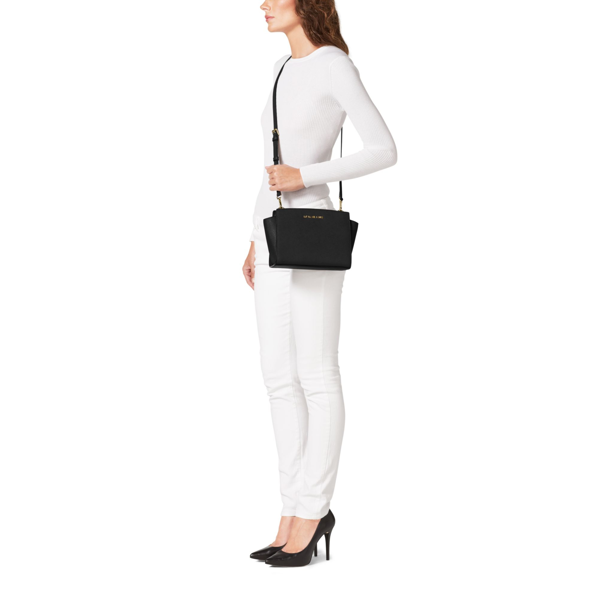 Selma Medium Saffiano Leather Crossbody