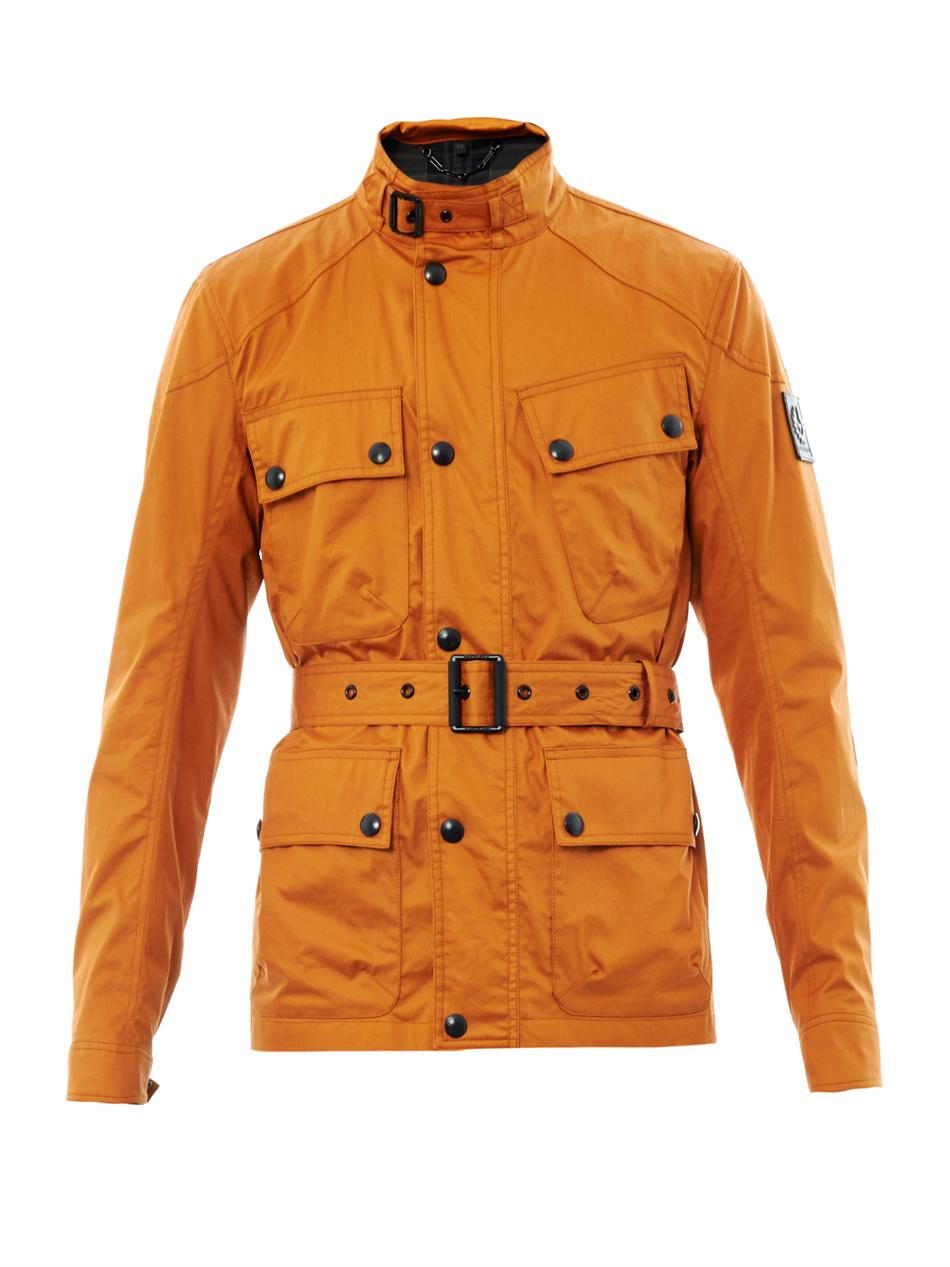 Belstaff Circuitmaster Coatedcotton Field Jacket in Orange for Men Lyst