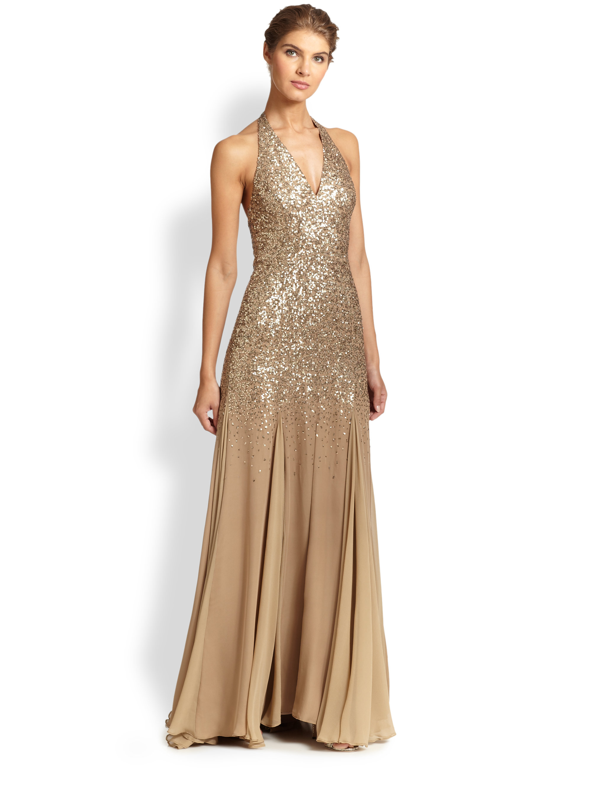 halston halter gown