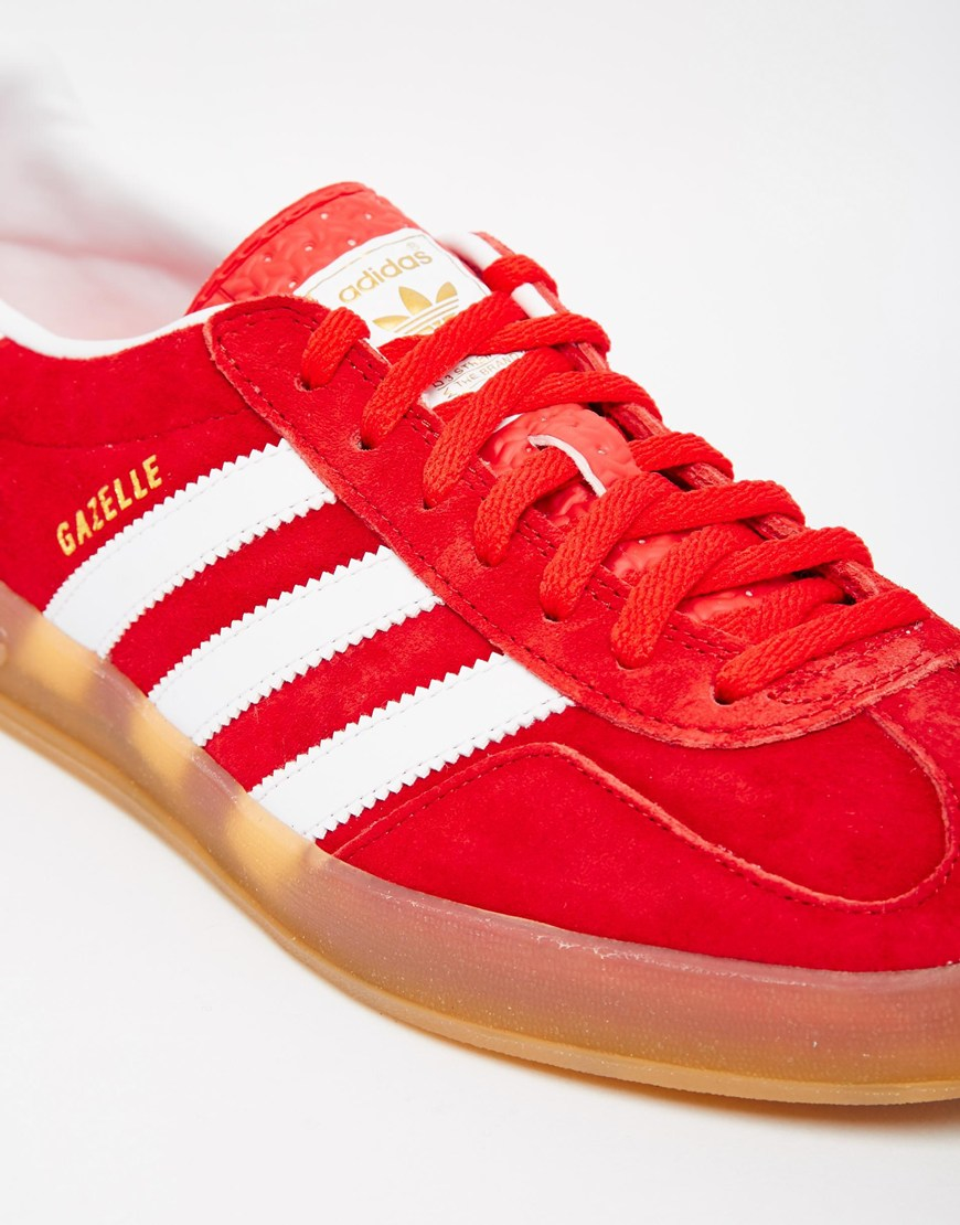 Aanstellen hoofdstad Geladen adidas Gazelle Indoor Trainers in Red for Men | Lyst
