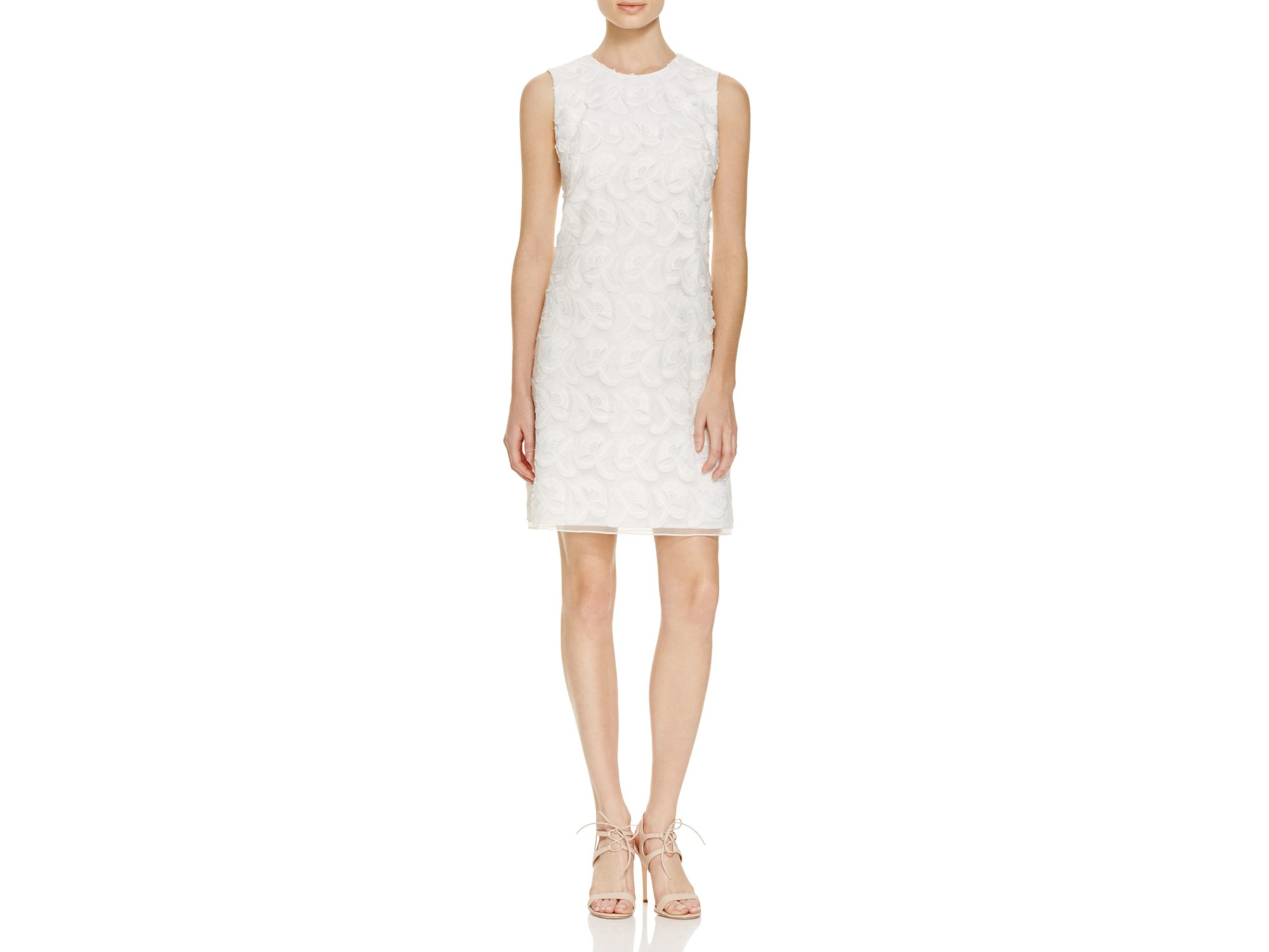 calvin klein white dress with flowers