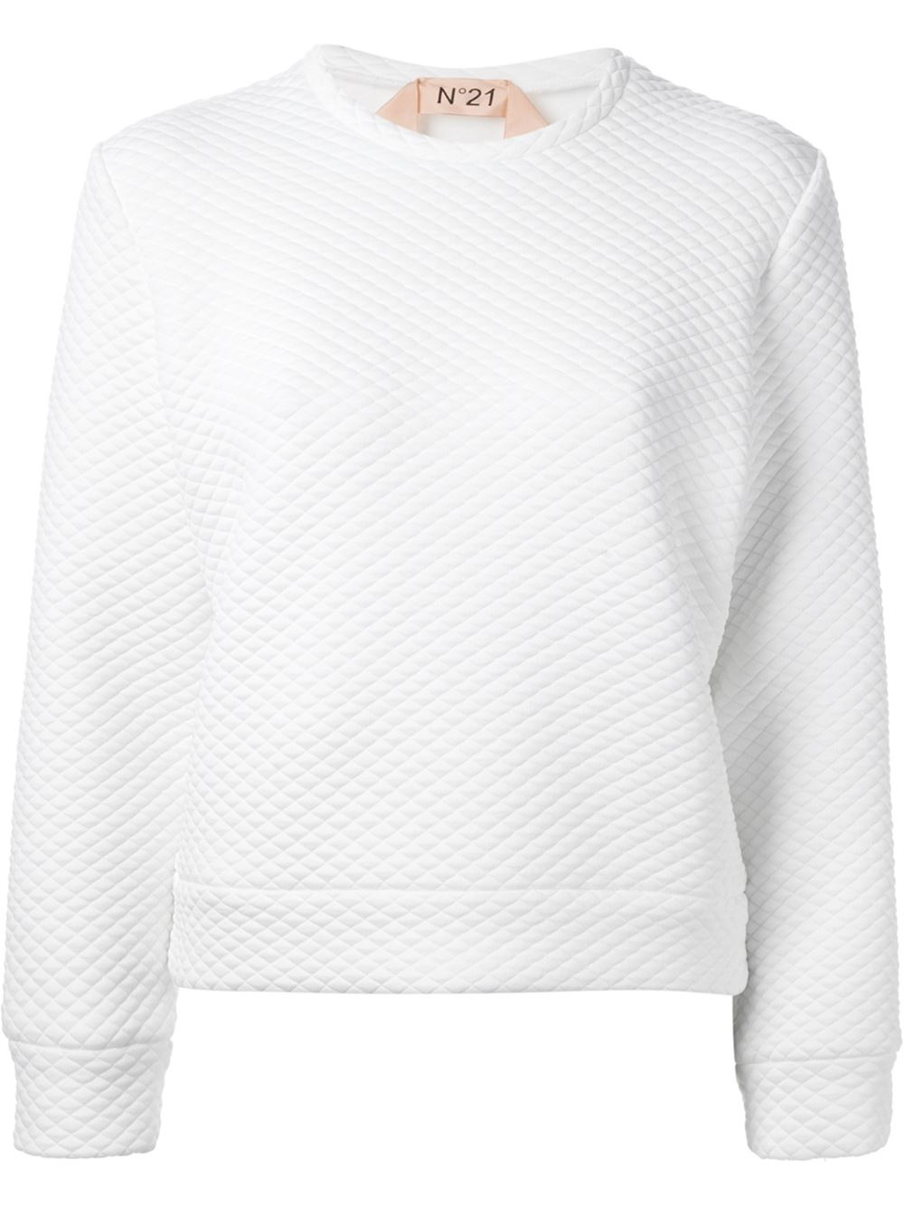 white printed sweatshirt