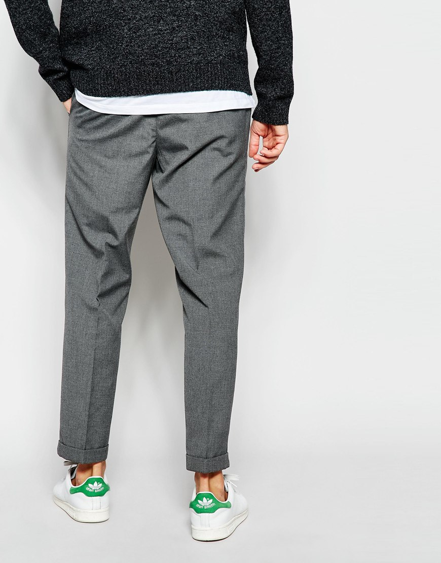 slim cropped trousers