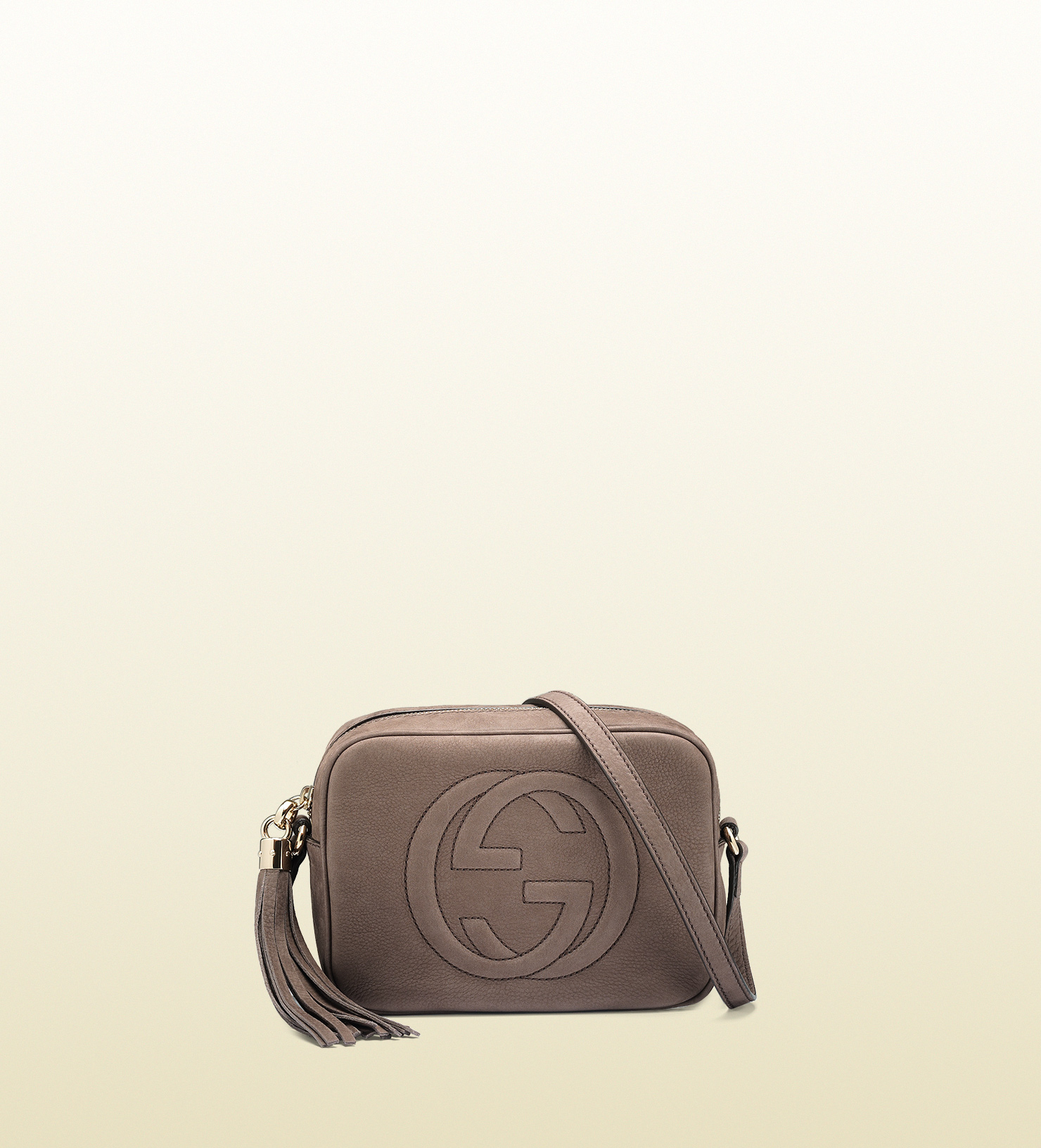 Gucci Beige Leather Small Soho Disco Shoulder Bag