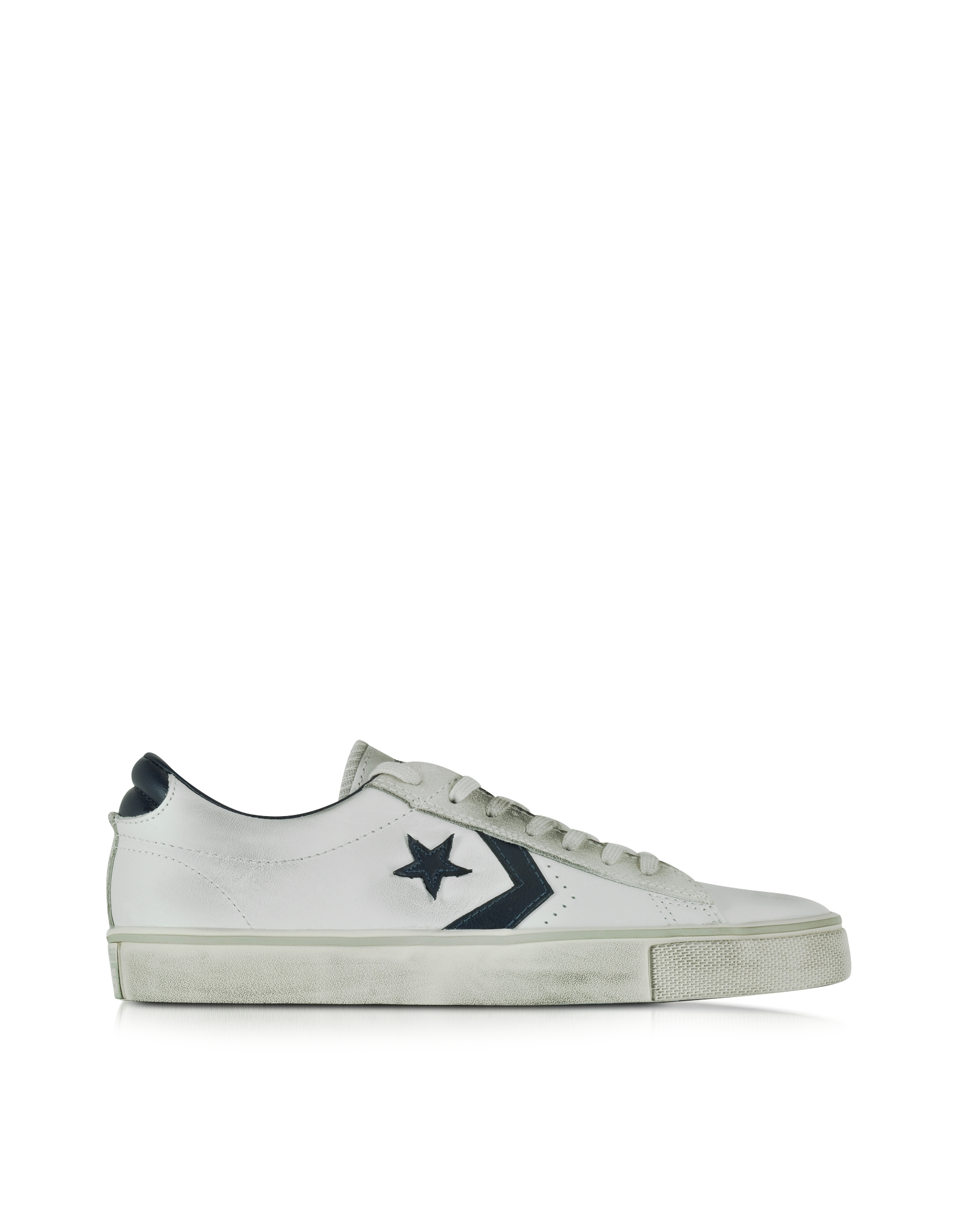 Converse Pro Leather Vulc Ox White And Navy Blue Distressed Leather Unisex  Sneaker for Men - Lyst