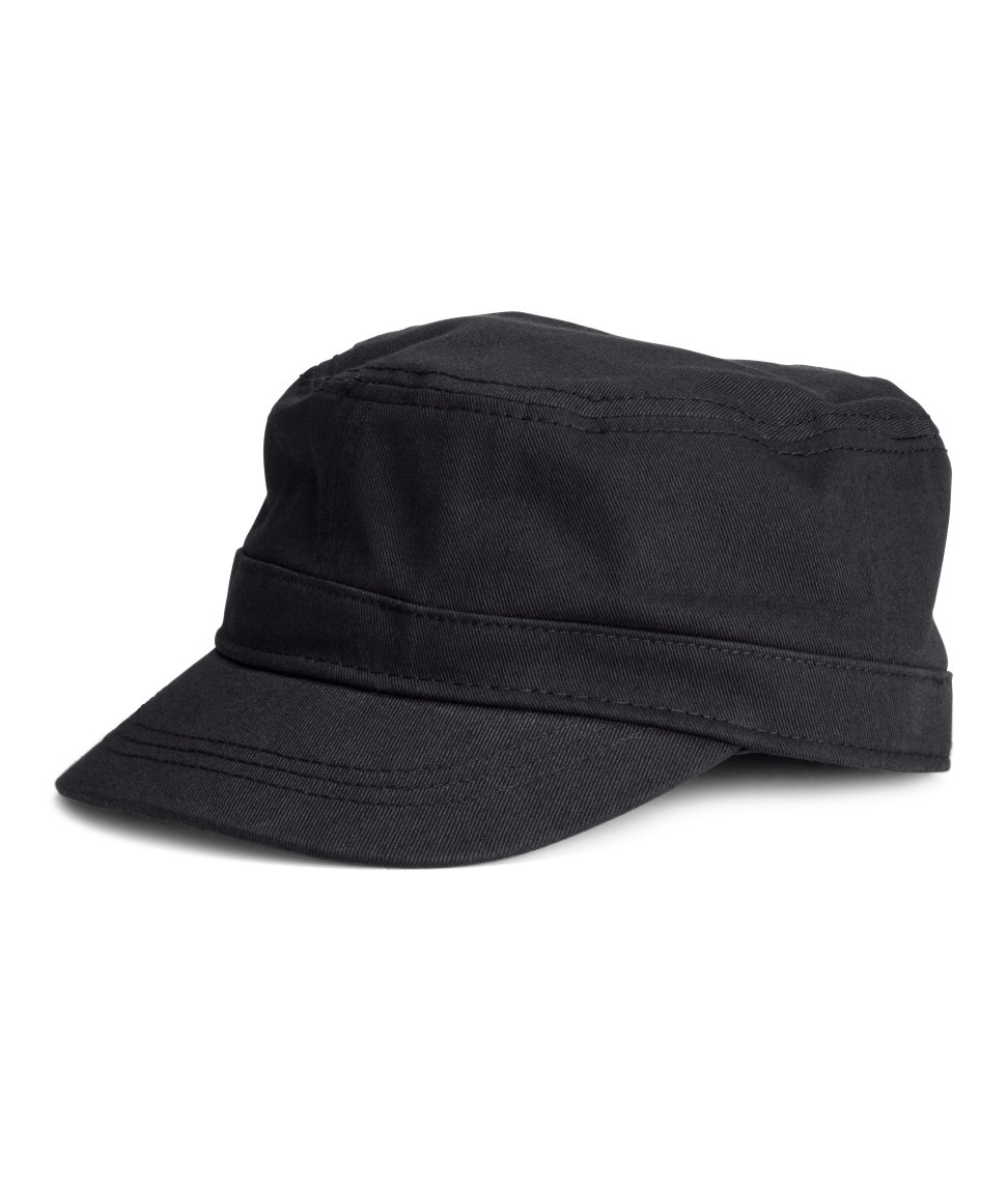 H&M Cotton Cap in Black for Men - Lyst
