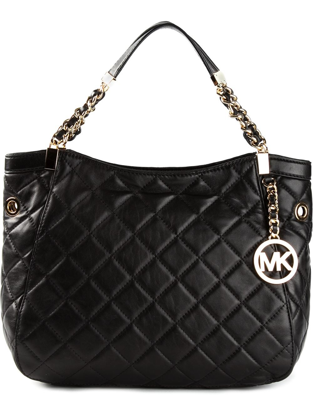 MICHAEL Michael Kors Susannah Quilted Tote in Black - Lyst