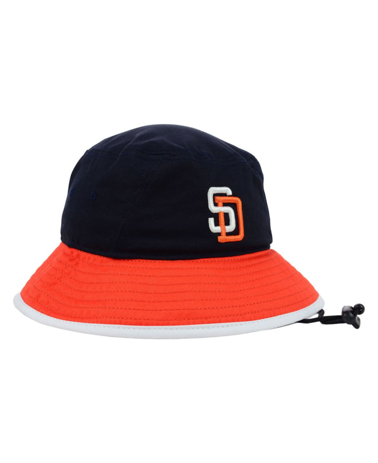KTZ San Diego Padres Triple Color Tipped Bucket Hat in Navy (Blue) for