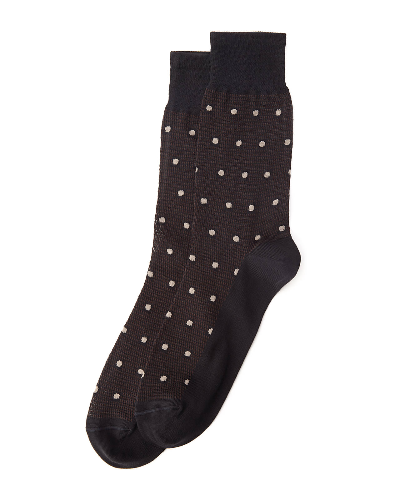 Versace Dot Print Crew Socks in Black for Men (Black/Beige) Lyst