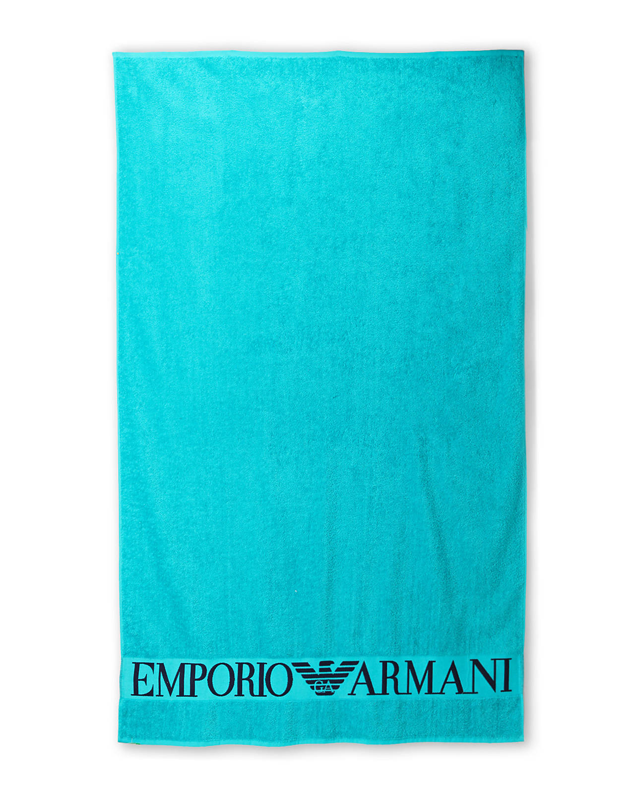 Emporio Armani Turquoise Embroidered Logo Beach Towel in Blue (SKYBLUE ...