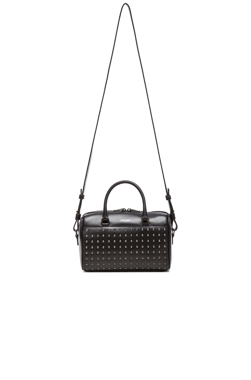 Saint Laurent Leather Studded Baby Duffle Bag in Black - Lyst