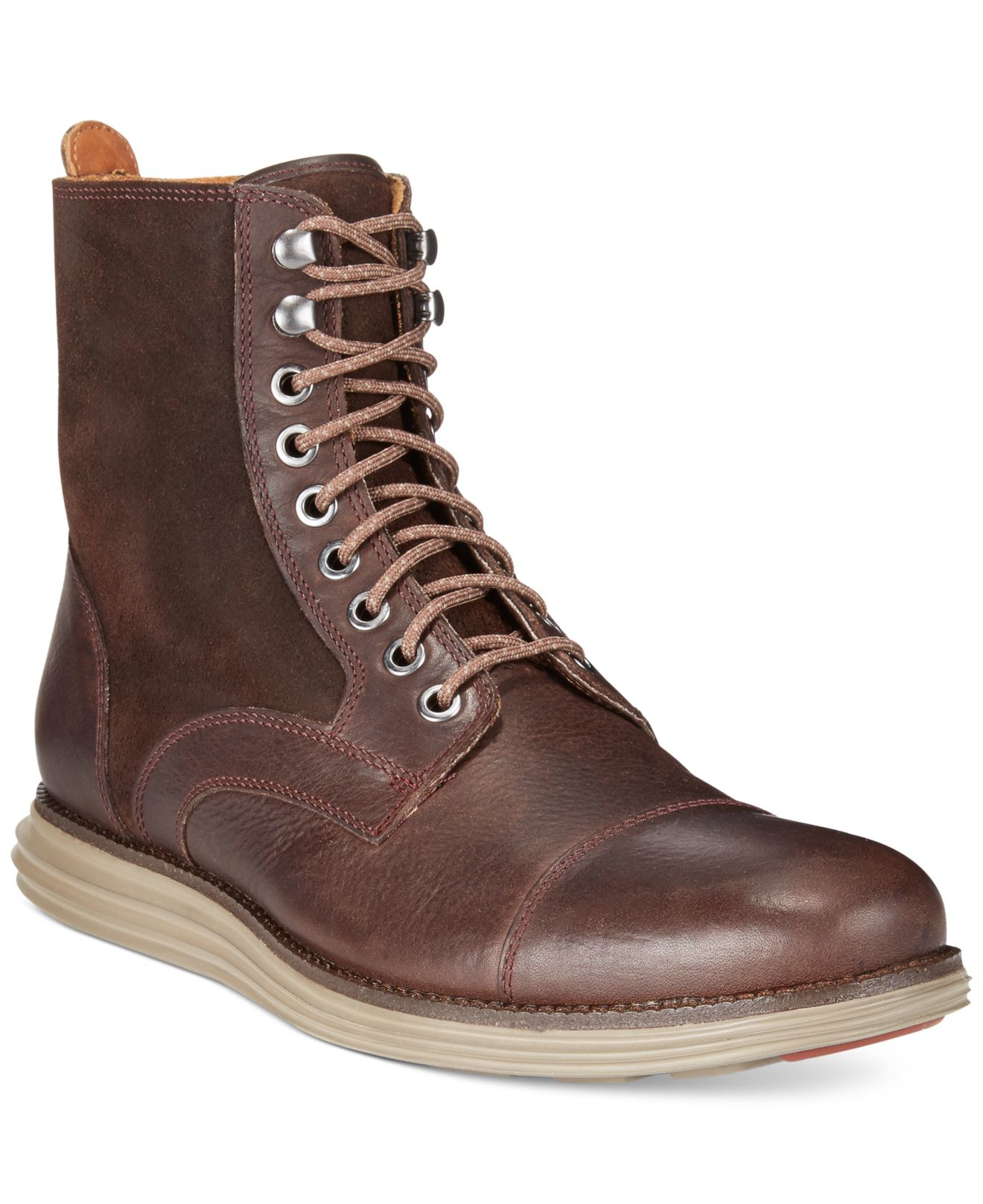 Lyst - Cole haan Lunargrand Lace-up Boots in Brown for Men