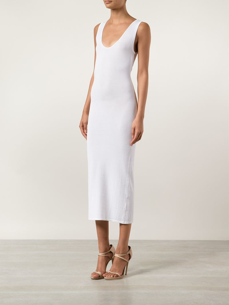 white knit tank dress