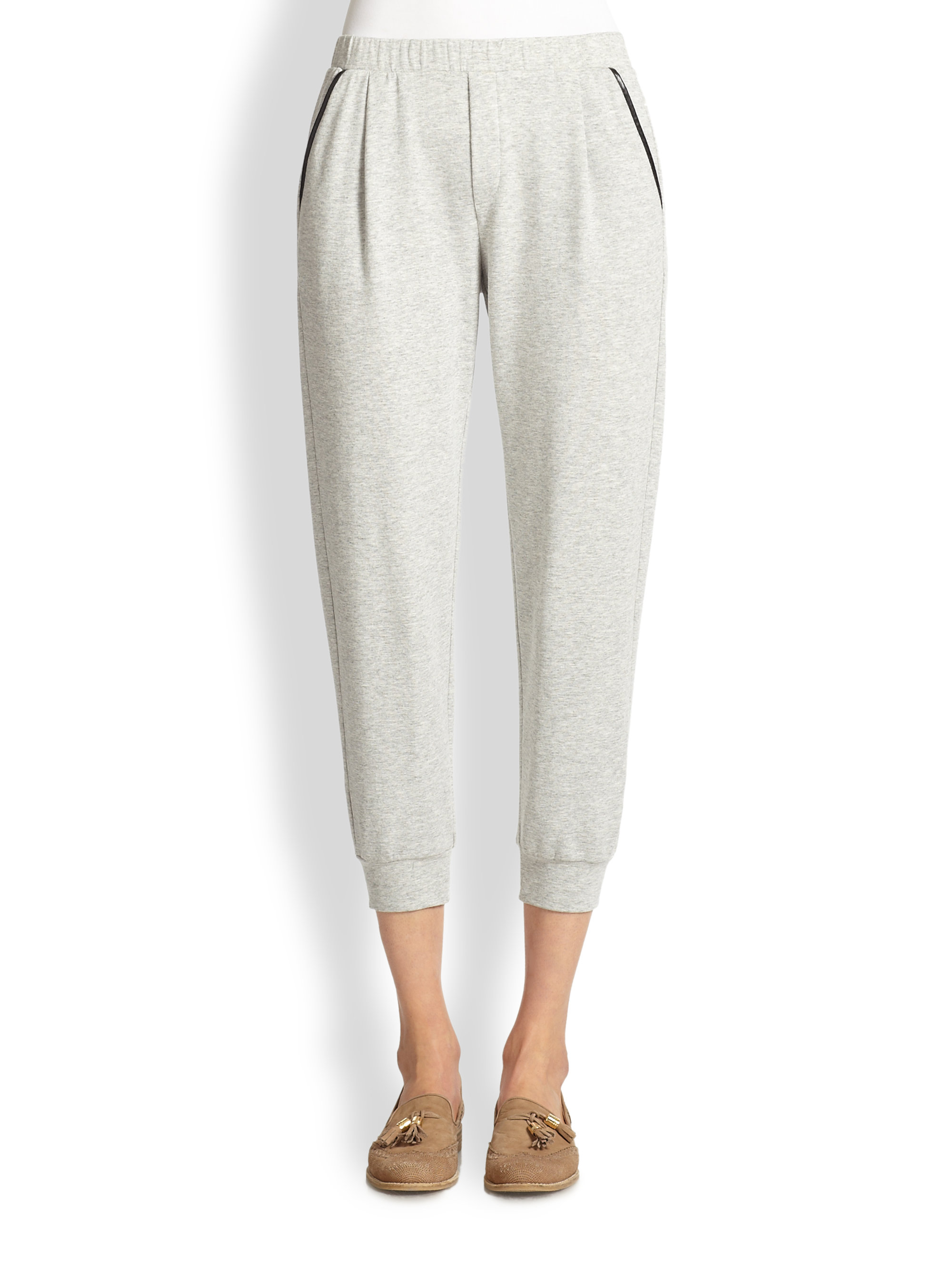 flare cropped sweatpants
