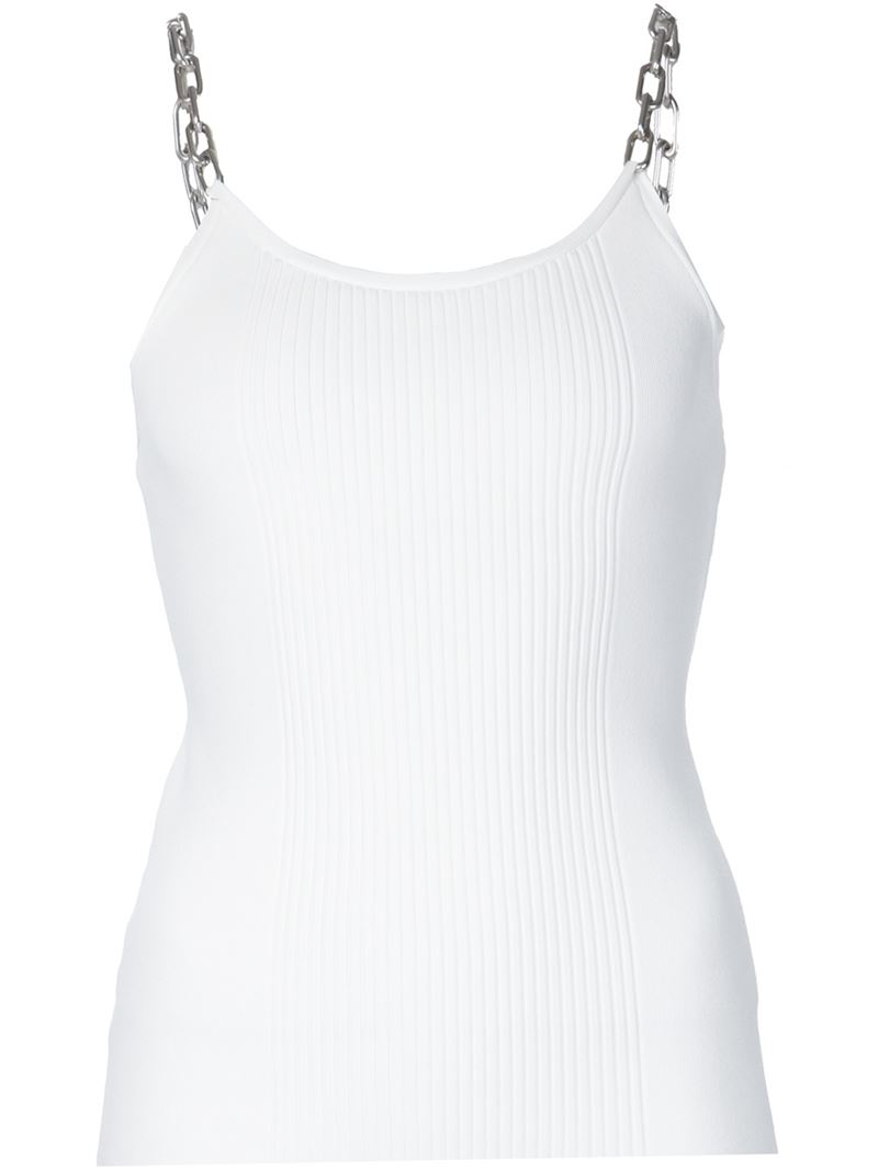 Alexander Wang Chain Strap Tank Top White | Lyst