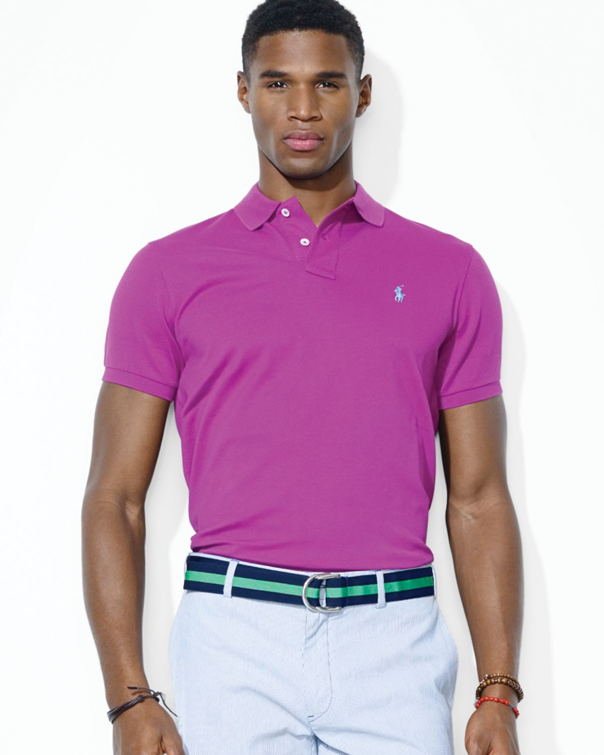 Stretch Fit For Custom Purple Polo Mesh Men Shirt Lauren Slim Ralph eWQxBrdoC
