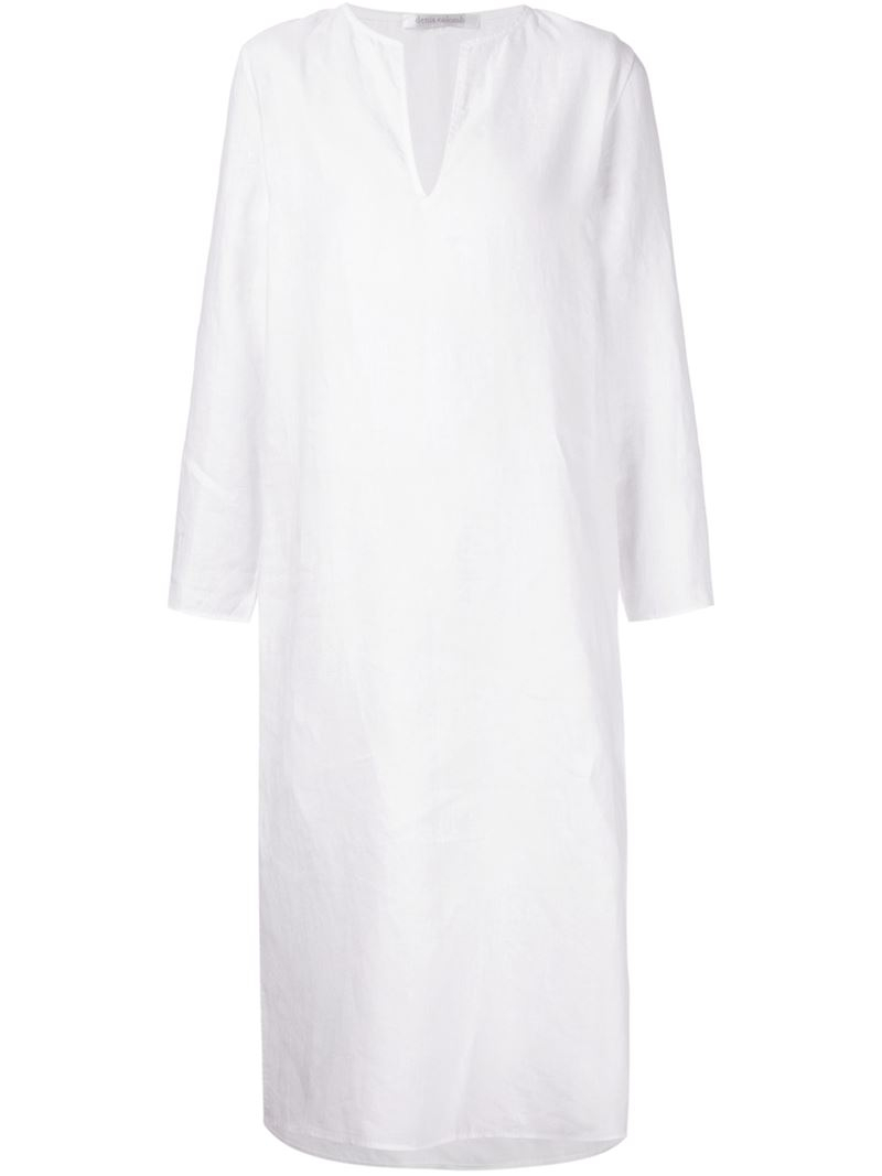 Denis Colomb Long Tunic Dress in White