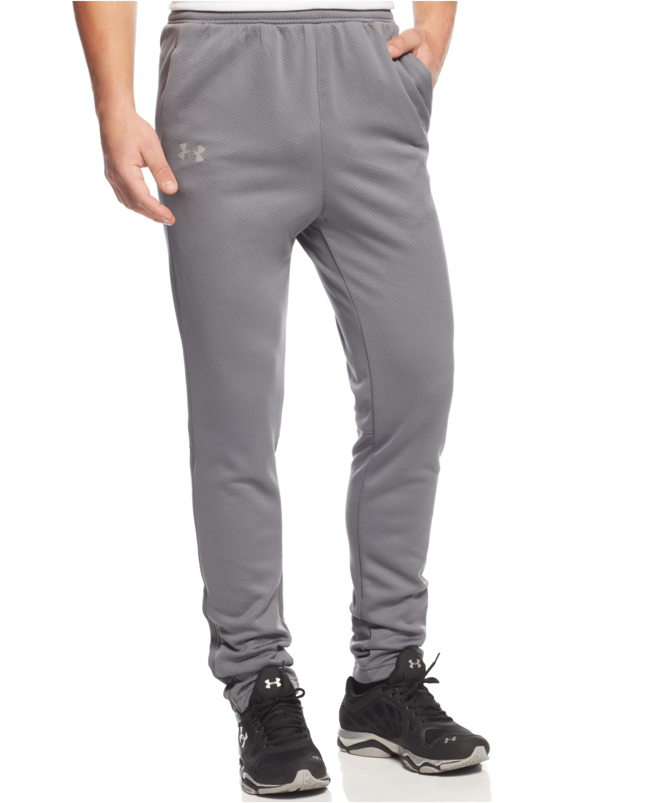 Under armour Coldgear Infrared Fleece Pants in Gray for Men | Lyst