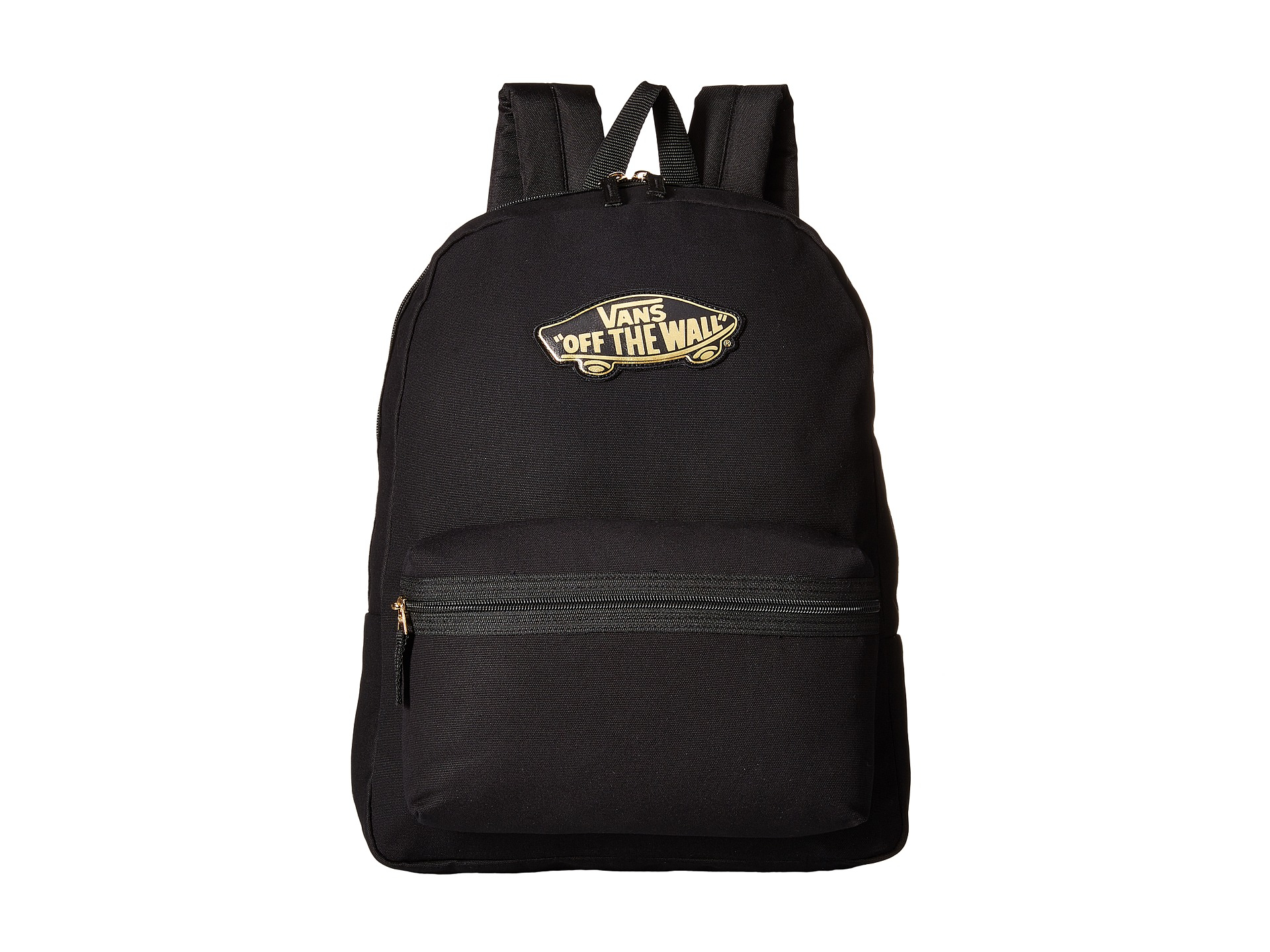 vans backpack black and gold