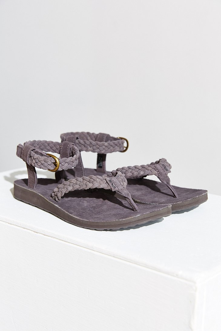 Teva Original Suede Braid Sandal in Gray | Lyst