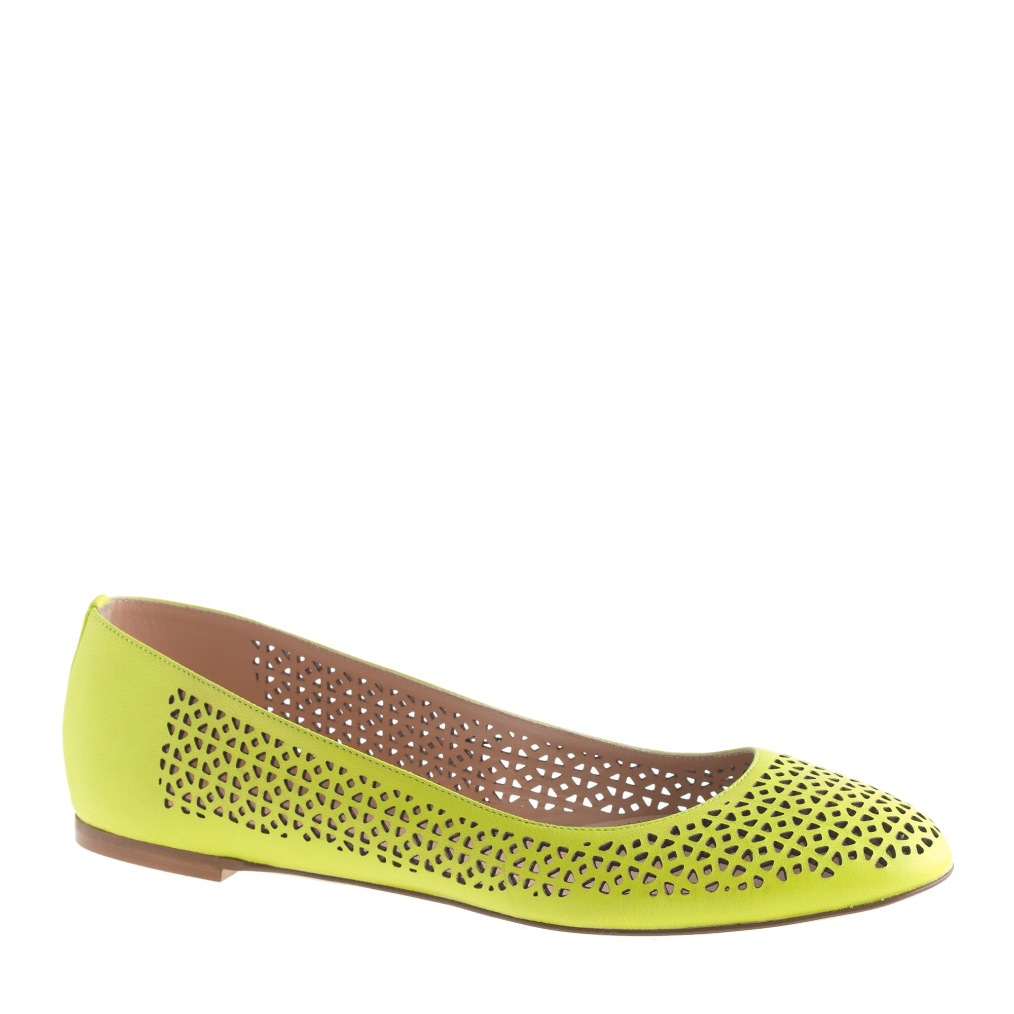 perforated ballet flats
