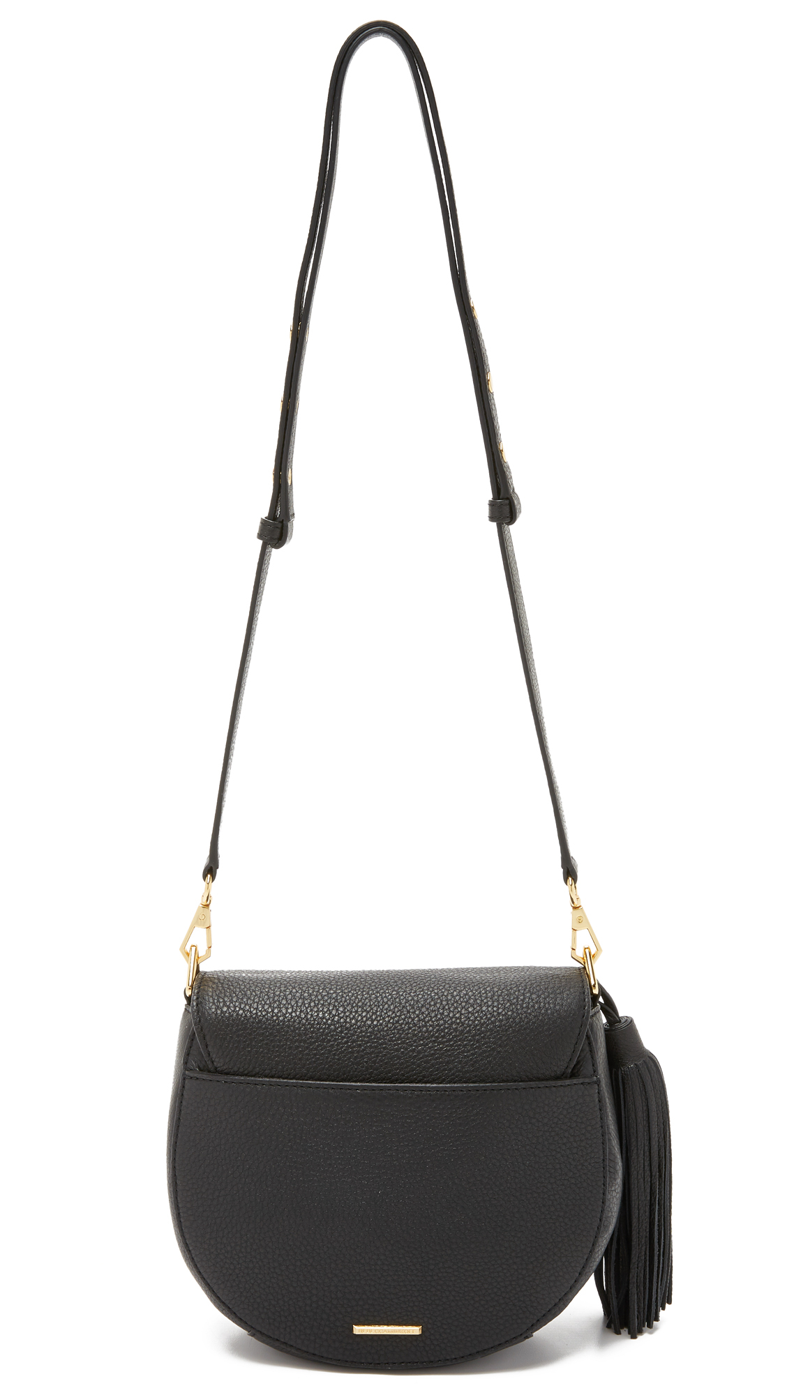 black saddle crossbody bag