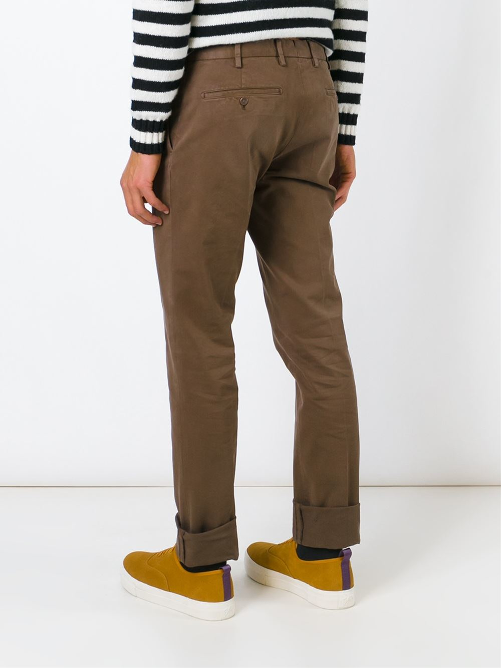 Lyst - Incotex Chino Trousers in Brown for Men