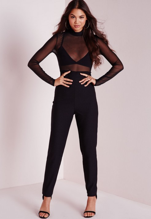 sheer top jumpsuit