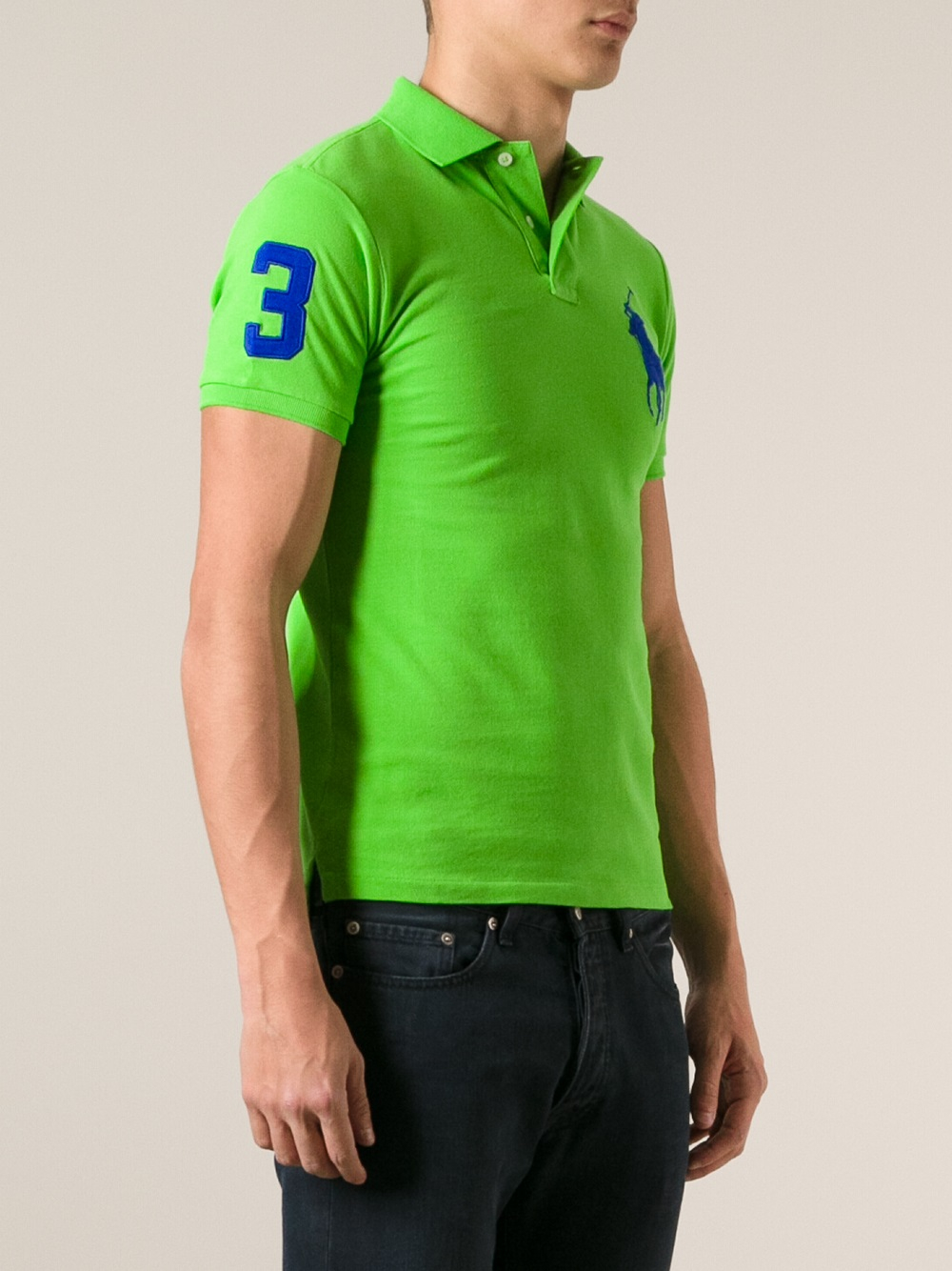 polo shirt with number on back