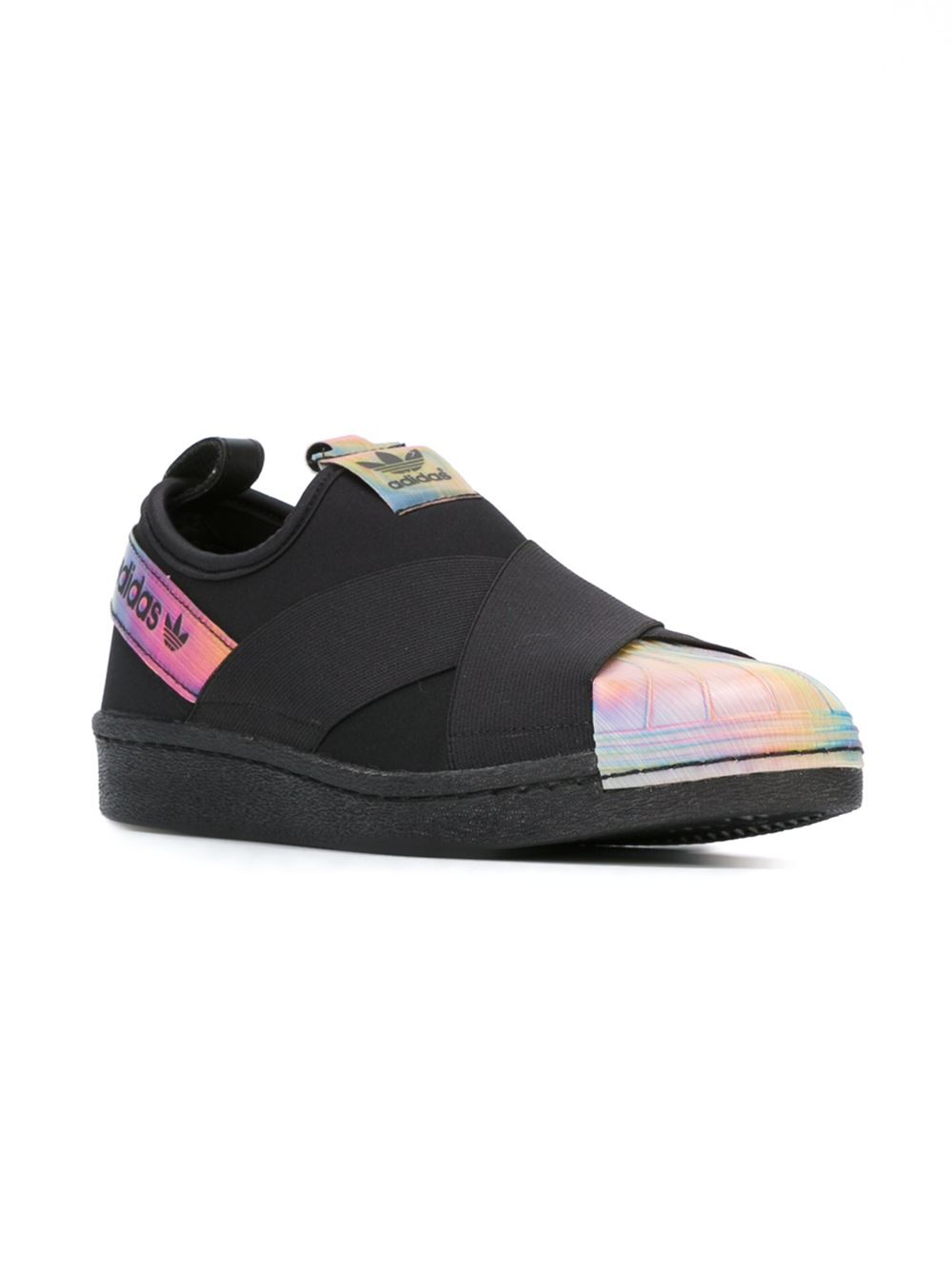 adidas Superstar Leather Slip-On Sneakers in Black - Lyst