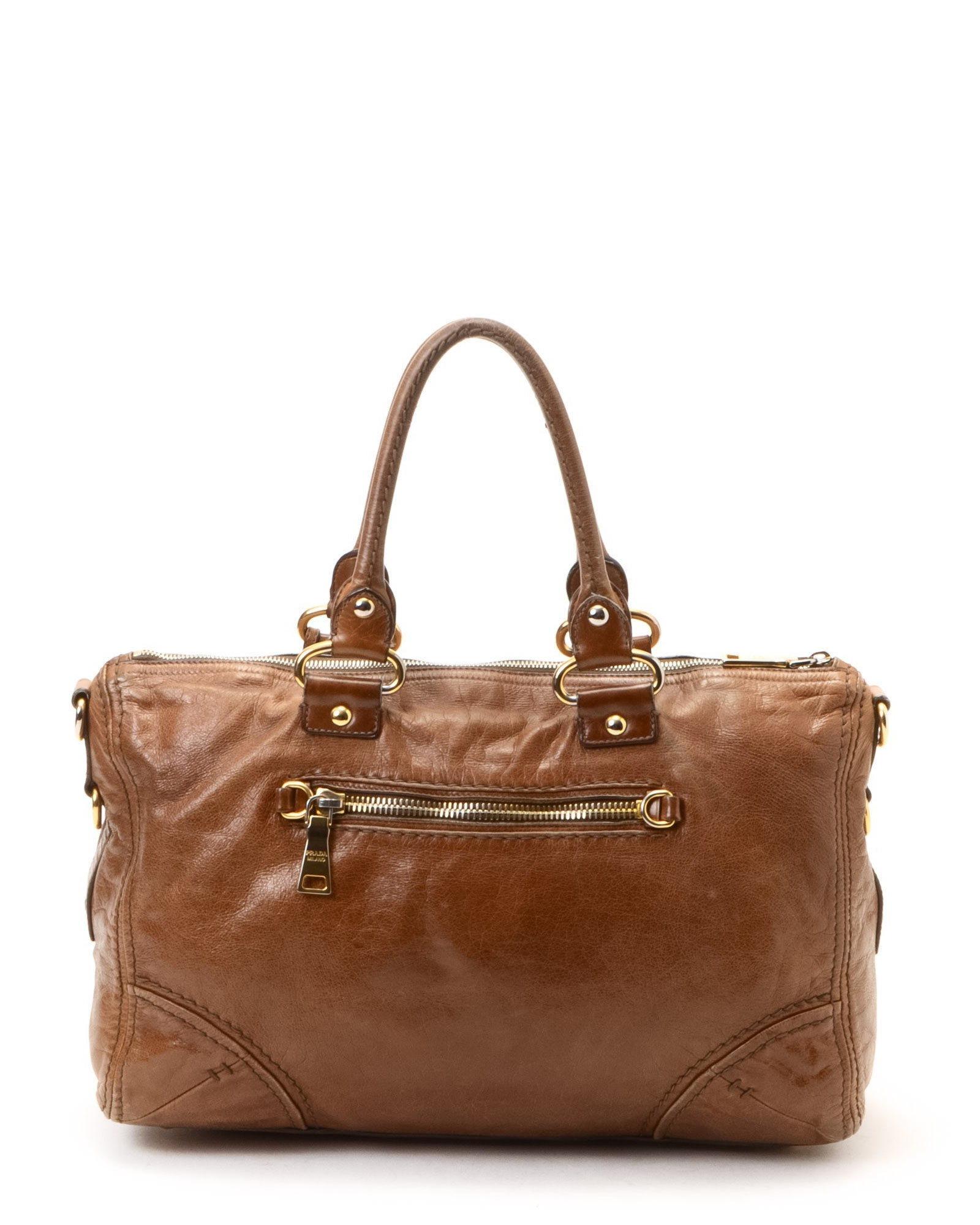 Prada Two Way Bag - Vintage in Brown - Lyst