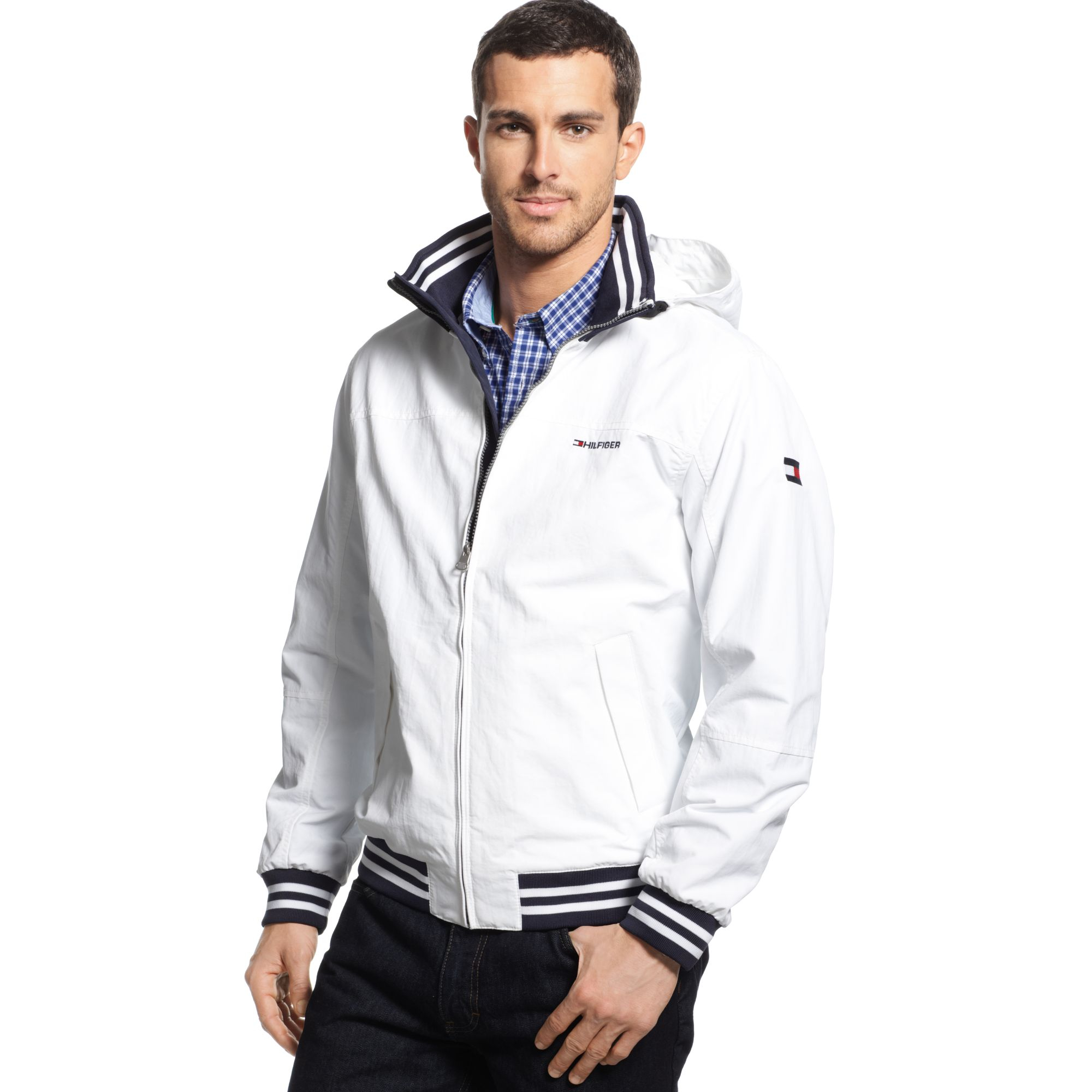 tommy hilfiger men's yachting bomber jacket