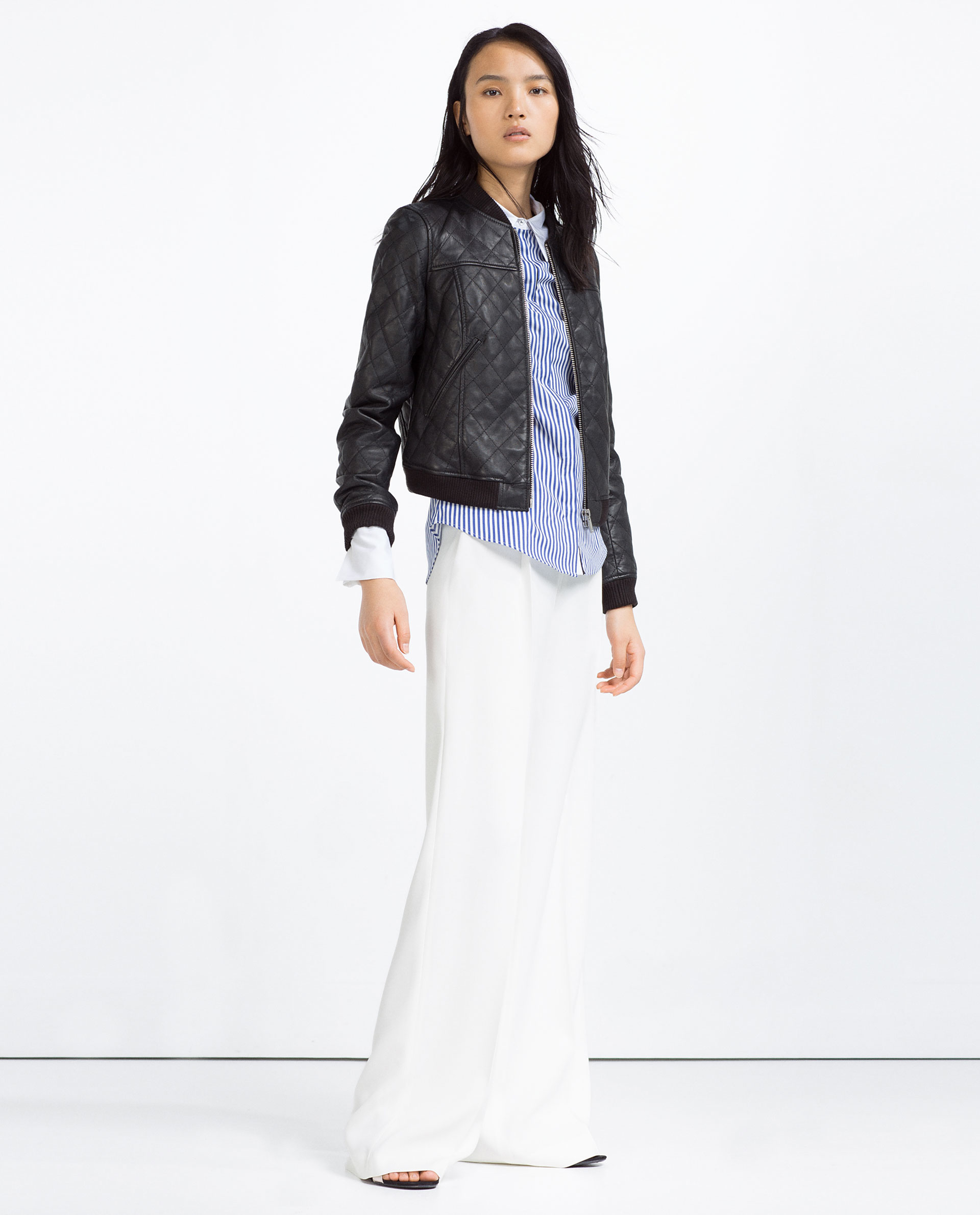 Zara Leather Er Jacket In Black Lyst Gallery