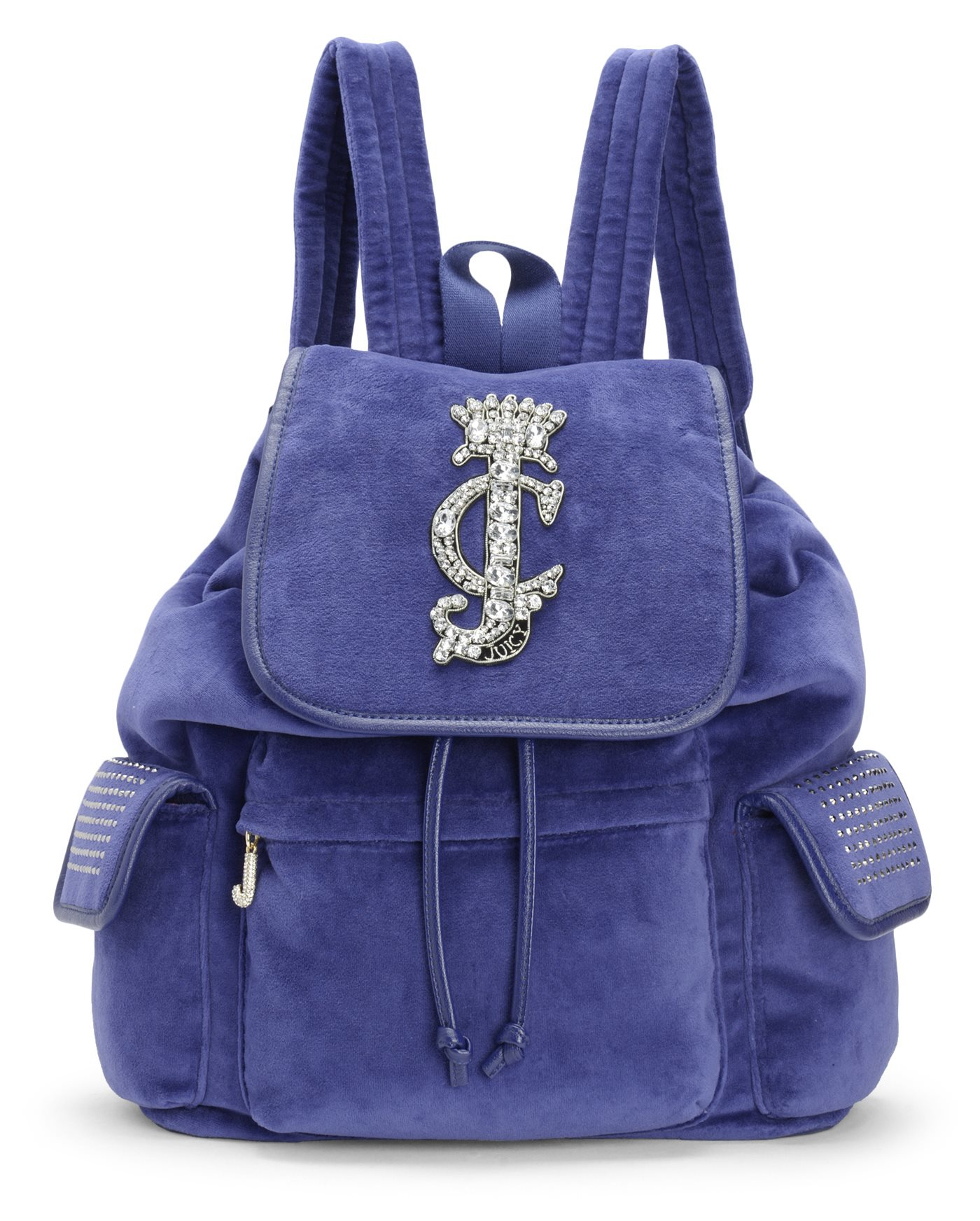 Juicy couture La Glamour Velour Backpack in Blue Lyst