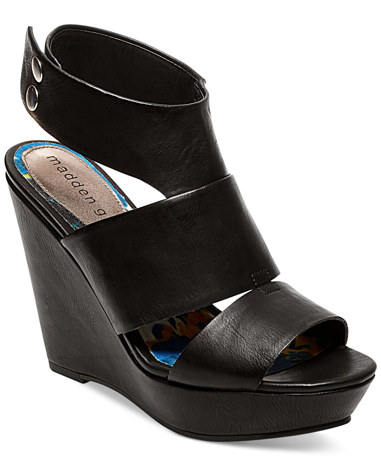 Madden Girl Kilter Platform Wedge  Sandals  in Black  Lyst