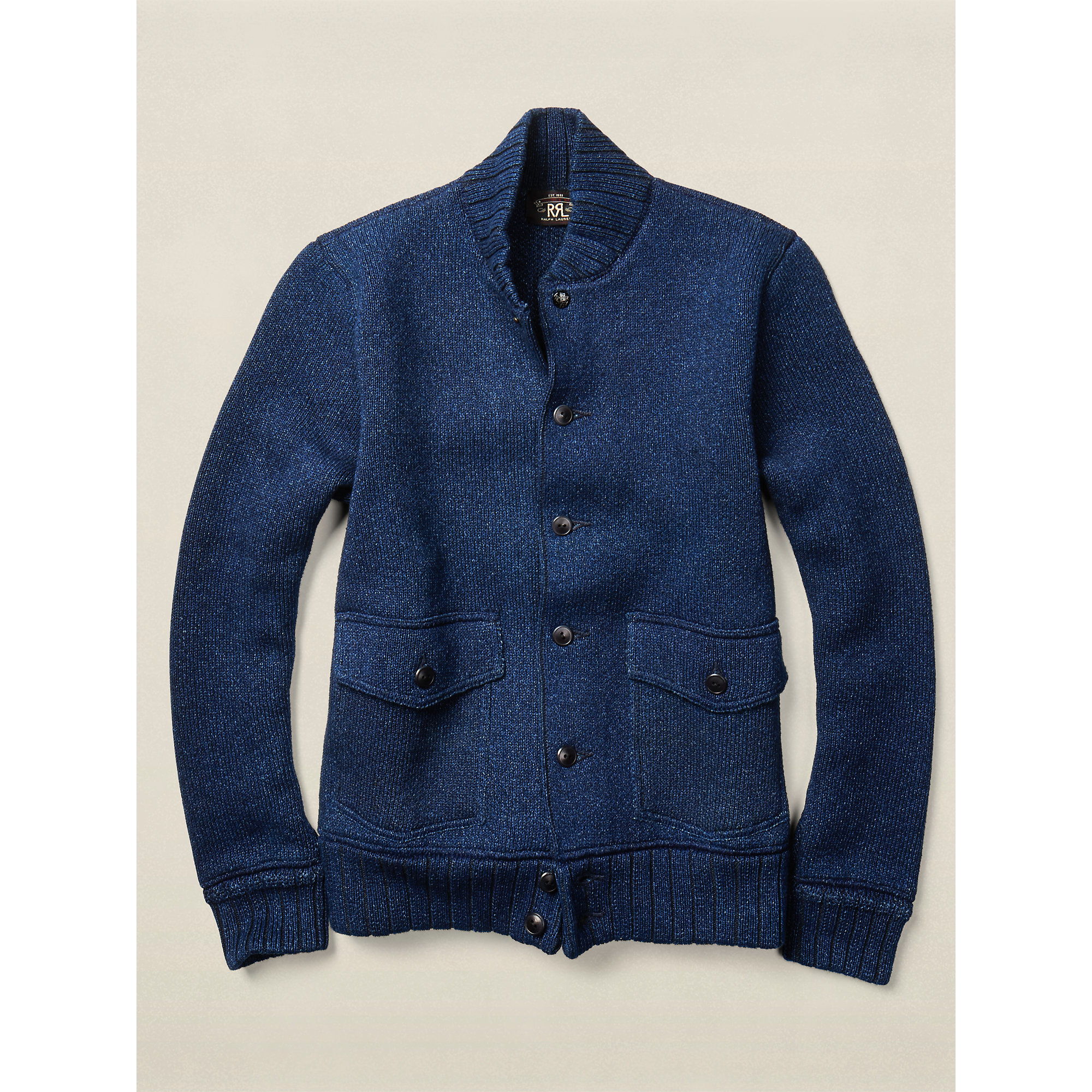 rrl fleece baseball jacket