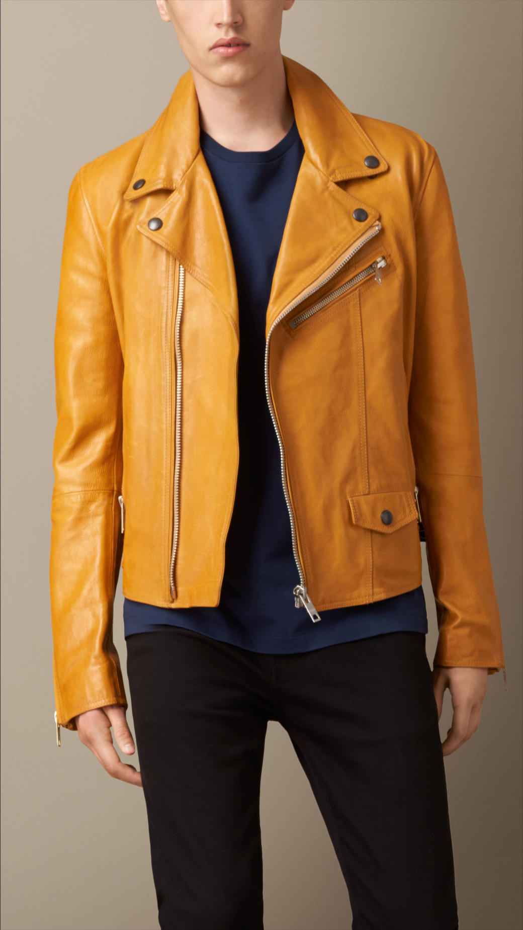 yellow biker jacket