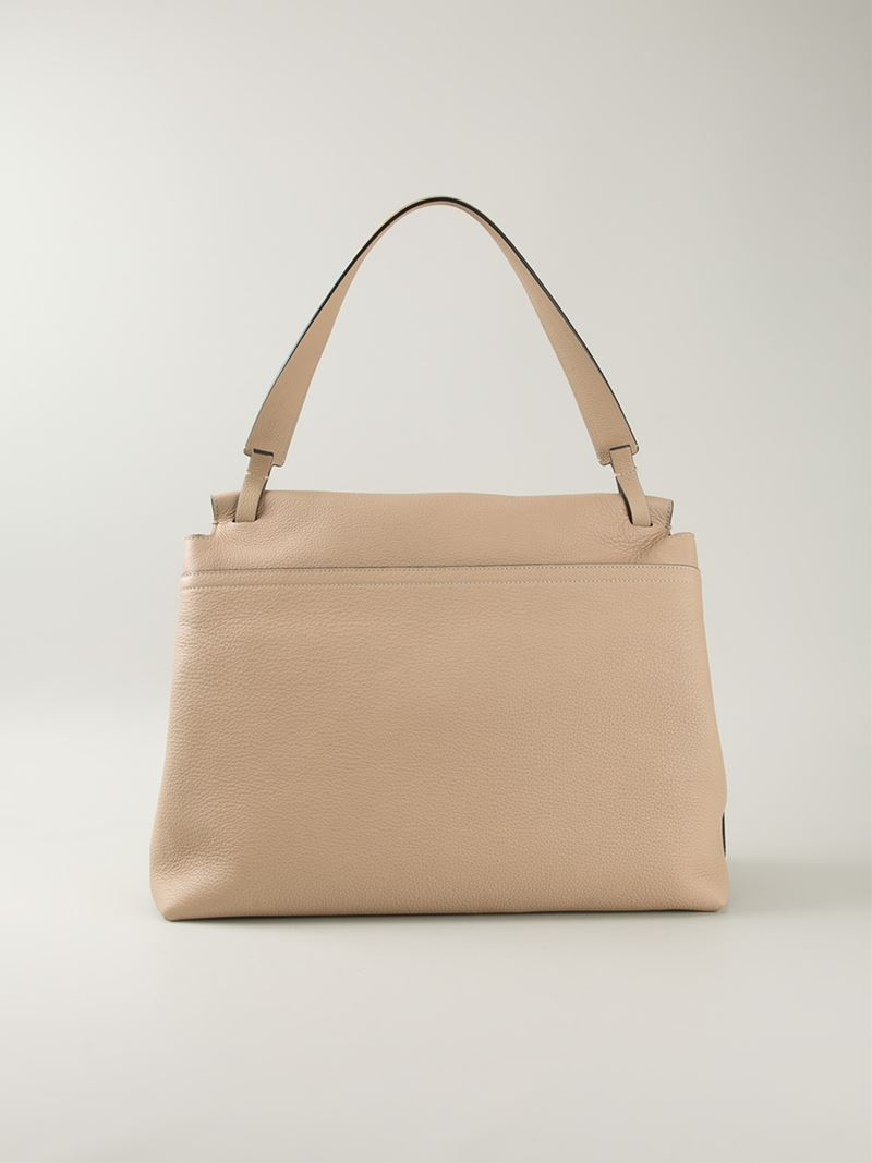 The Row 'top Handle 14' Shoulder Bag in Natural | Lyst