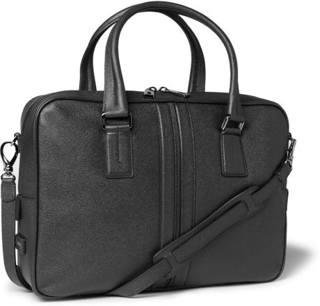 Tod's Large Cross-Grain Leather Briefcase in Black for Men | Lyst