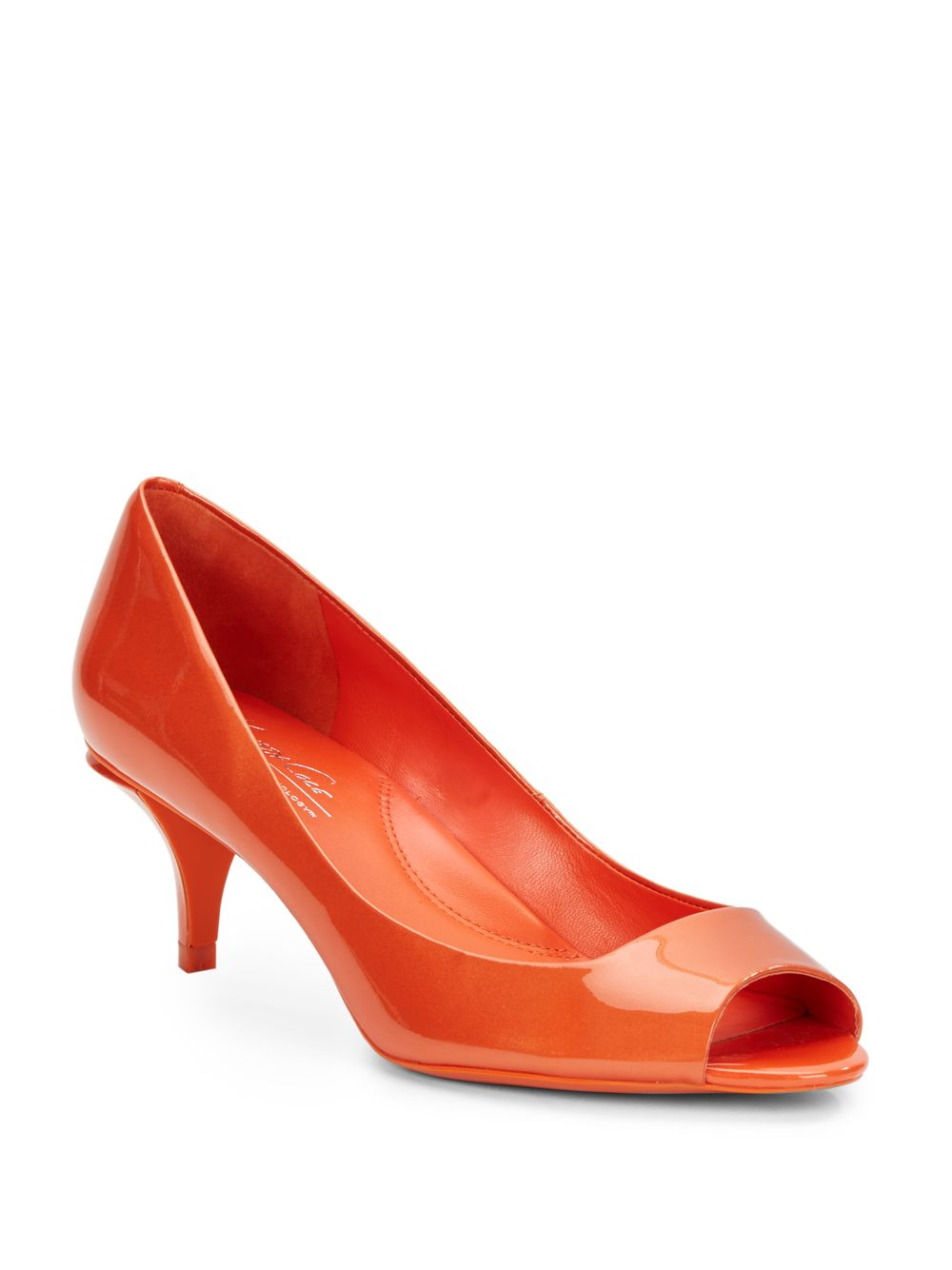 orange open toe heels